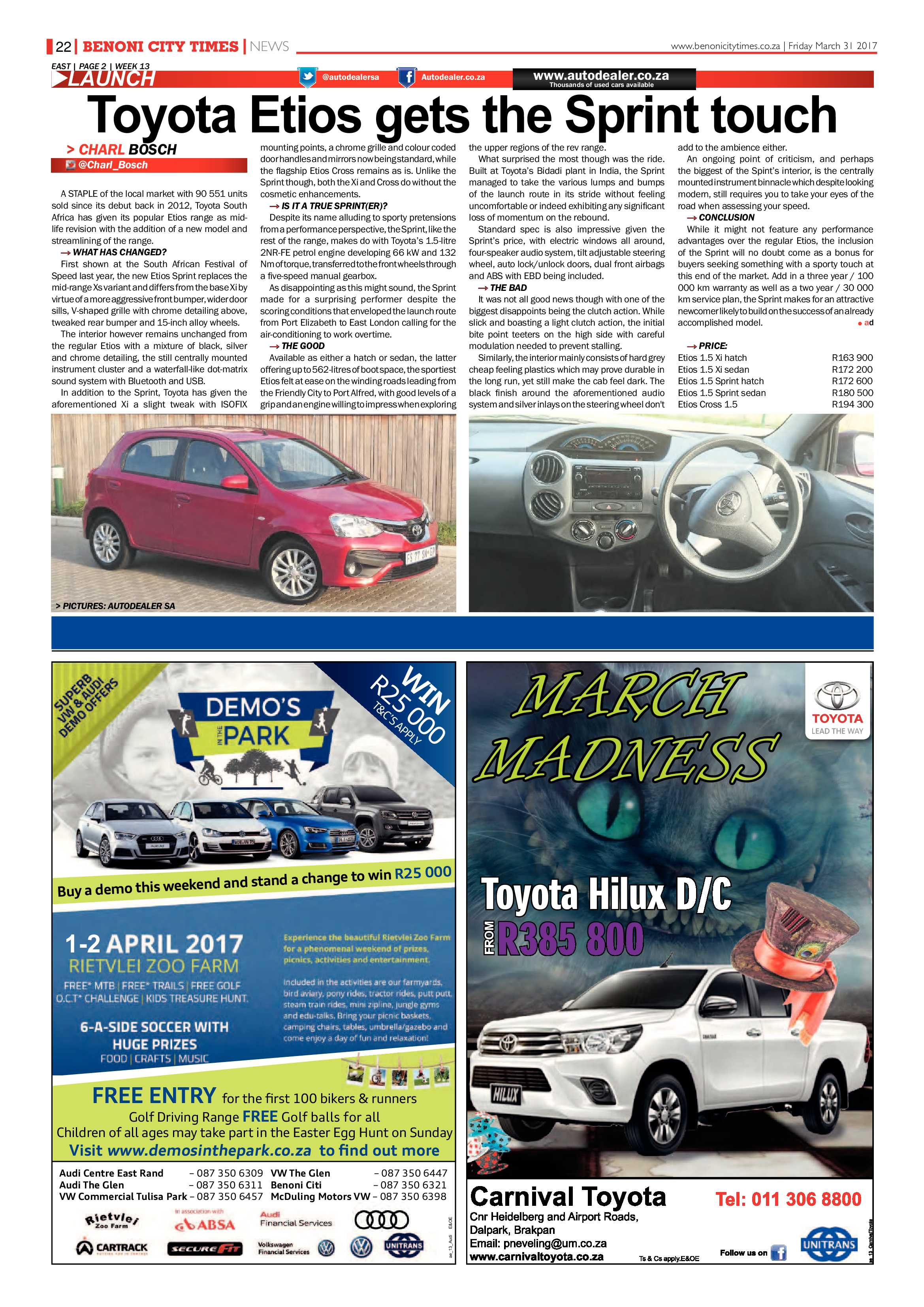 Benoni City Times 30 March 2017 page 22
