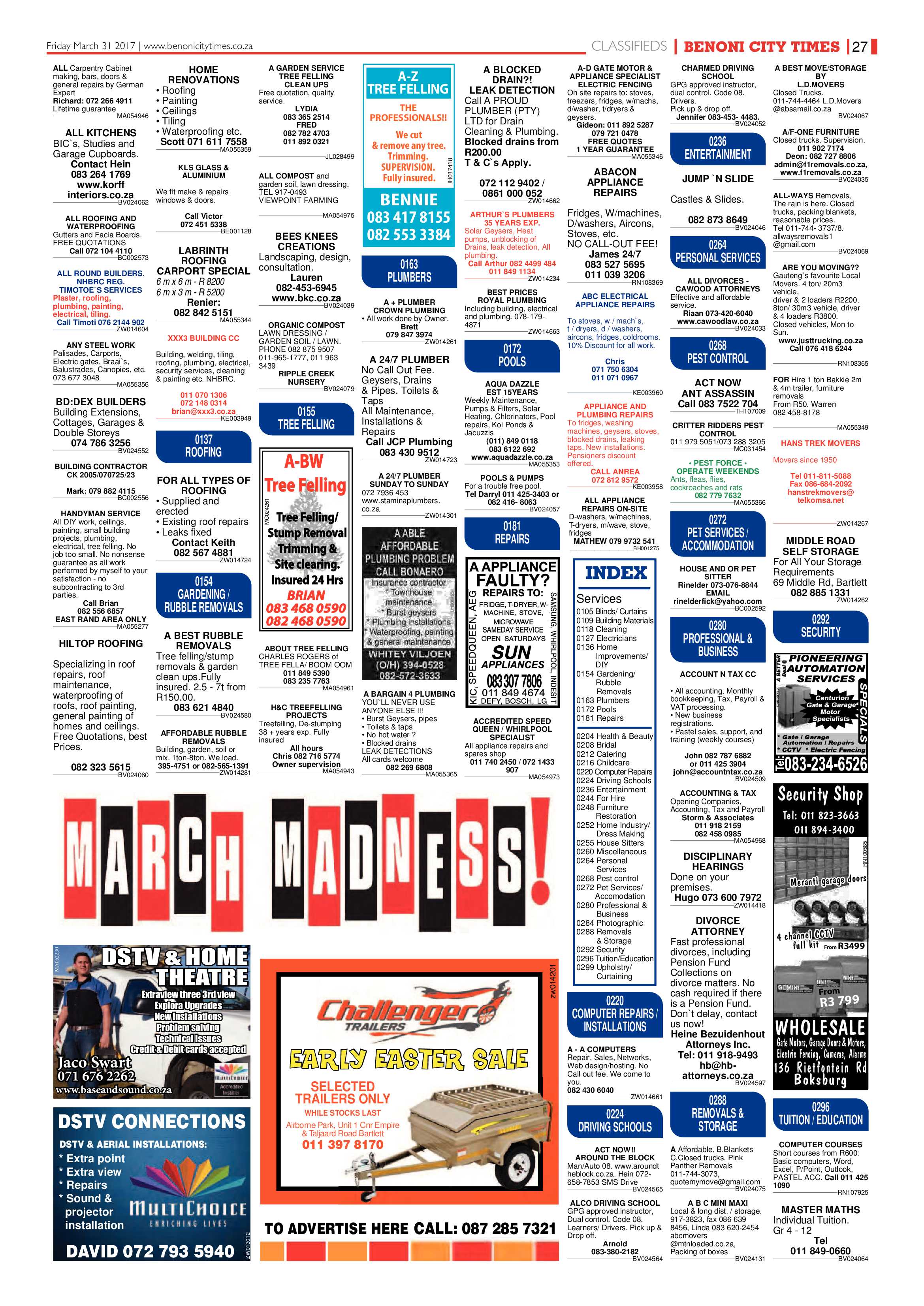 Benoni City Times 30 March 2017 page 27