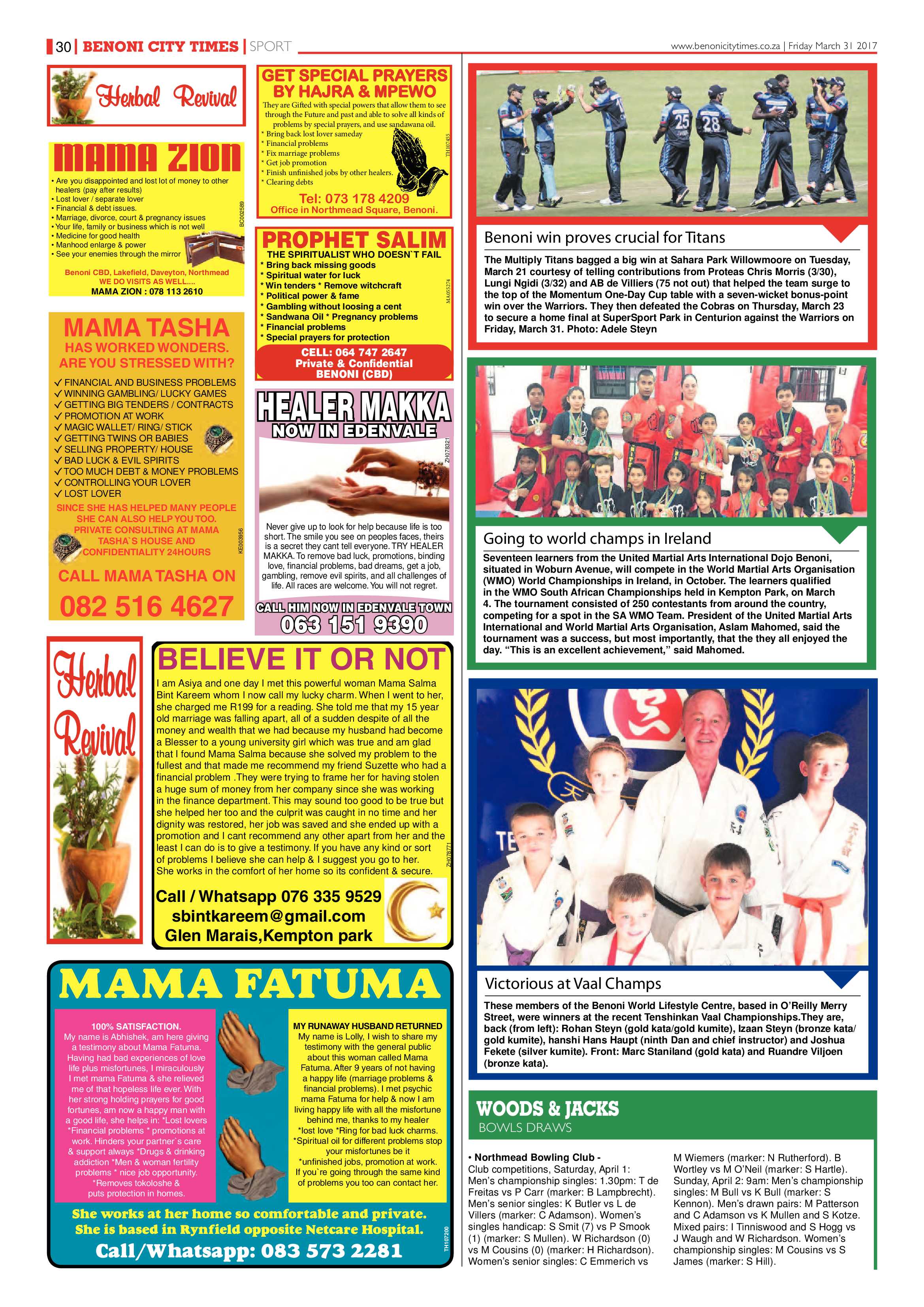 Benoni City Times 30 March 2017 page 30