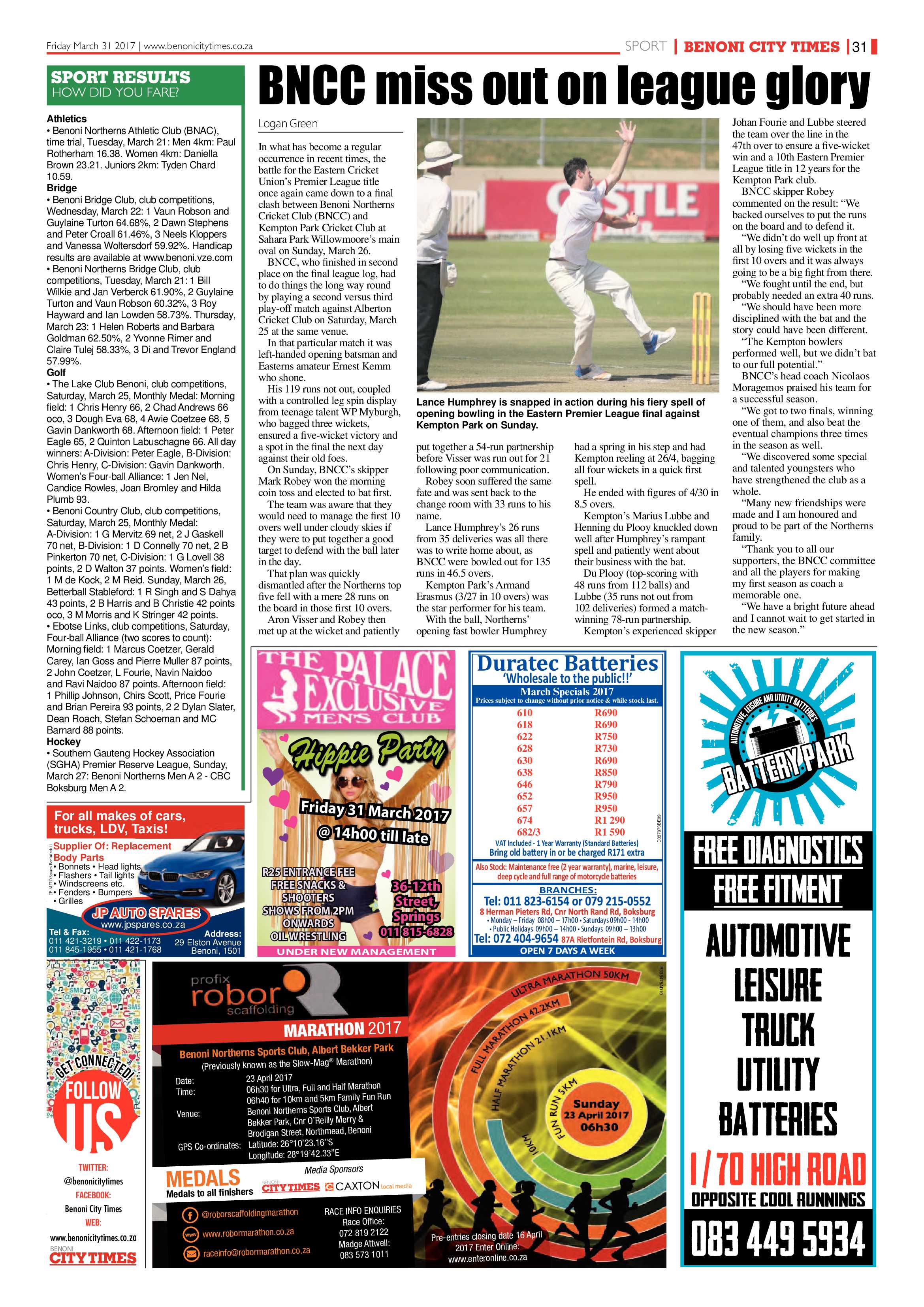 Benoni City Times 30 March 2017 page 31