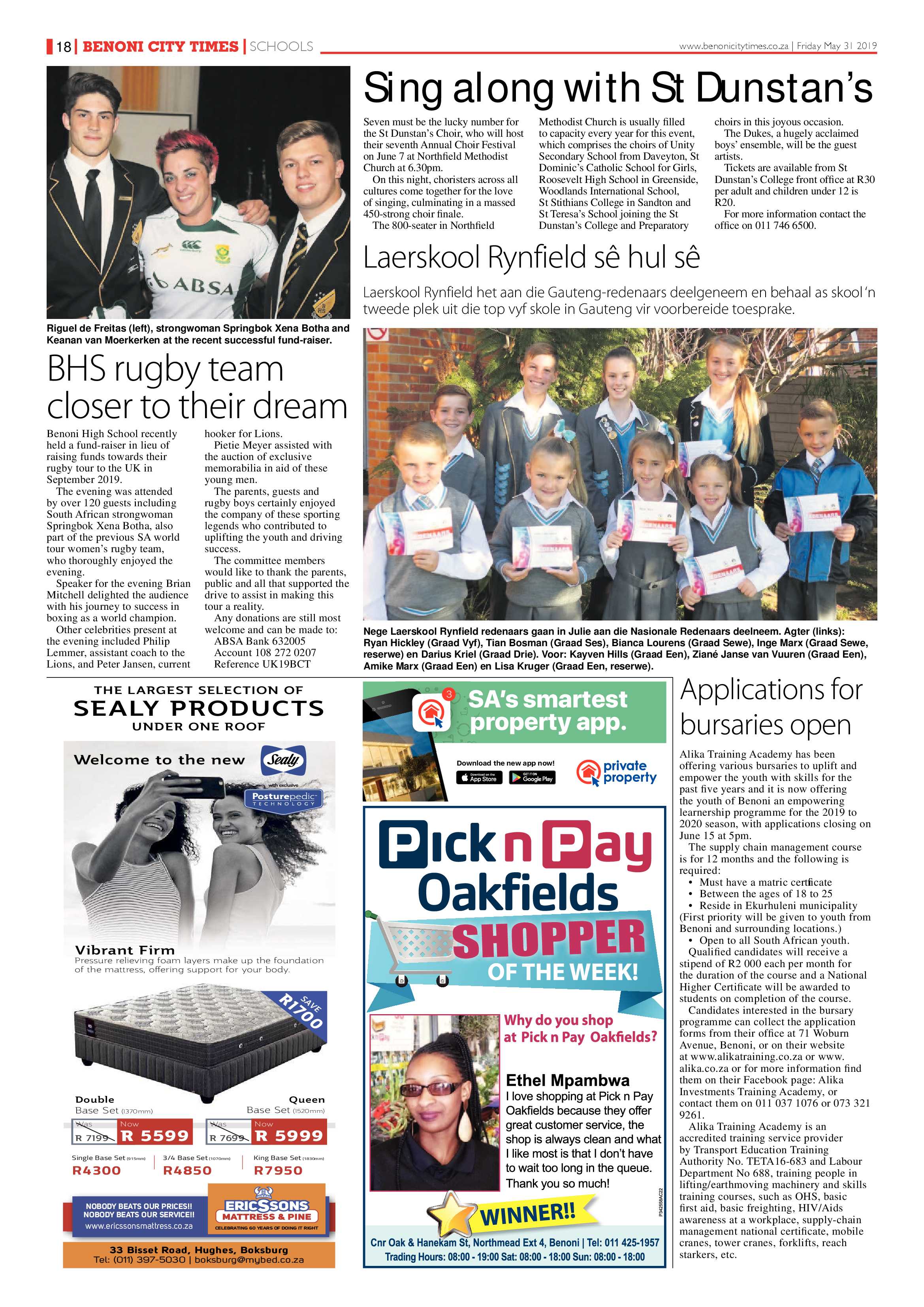 Benoni City Times 30 May 2019 page 18