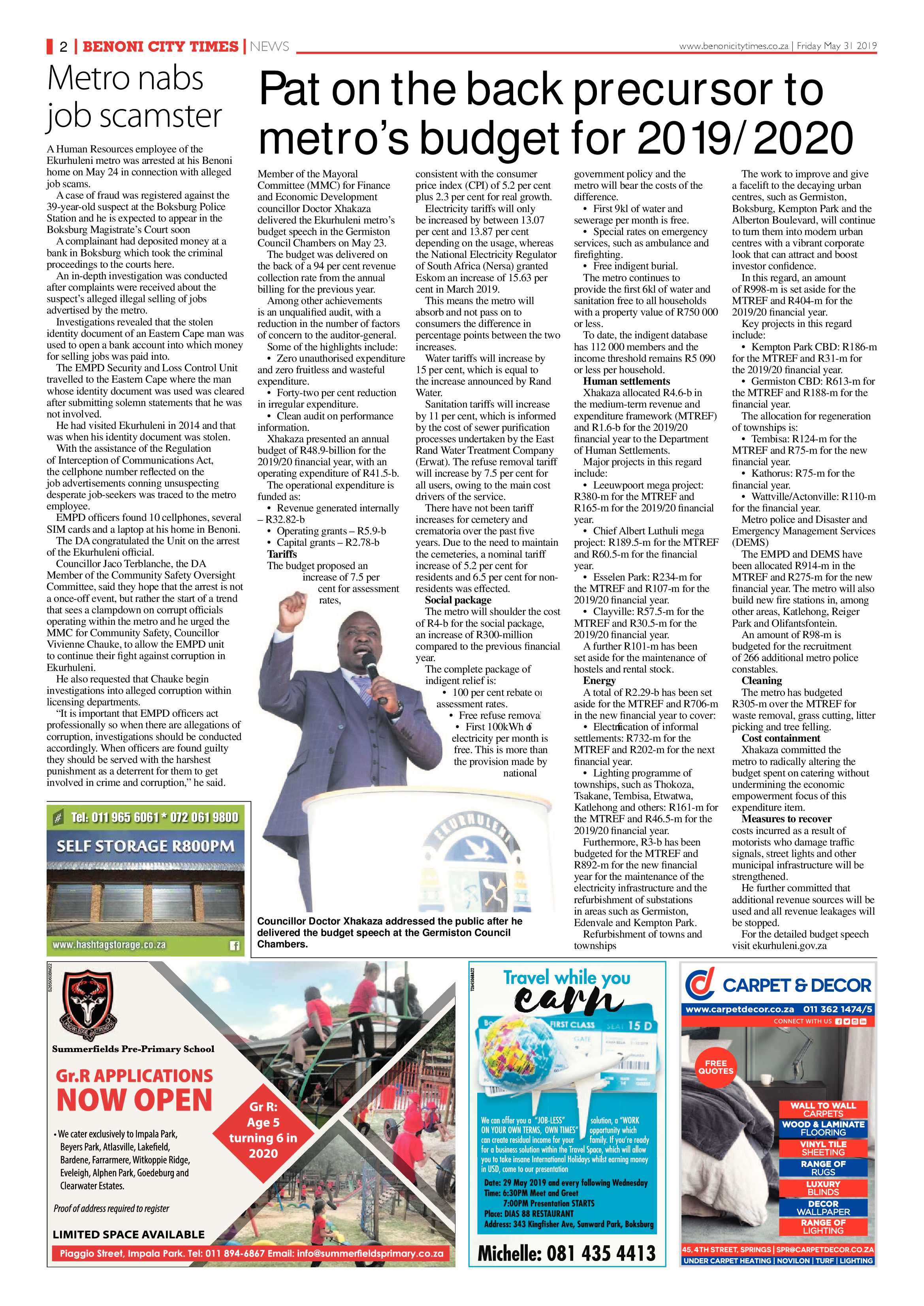 Benoni City Times 30 May 2019 page 2