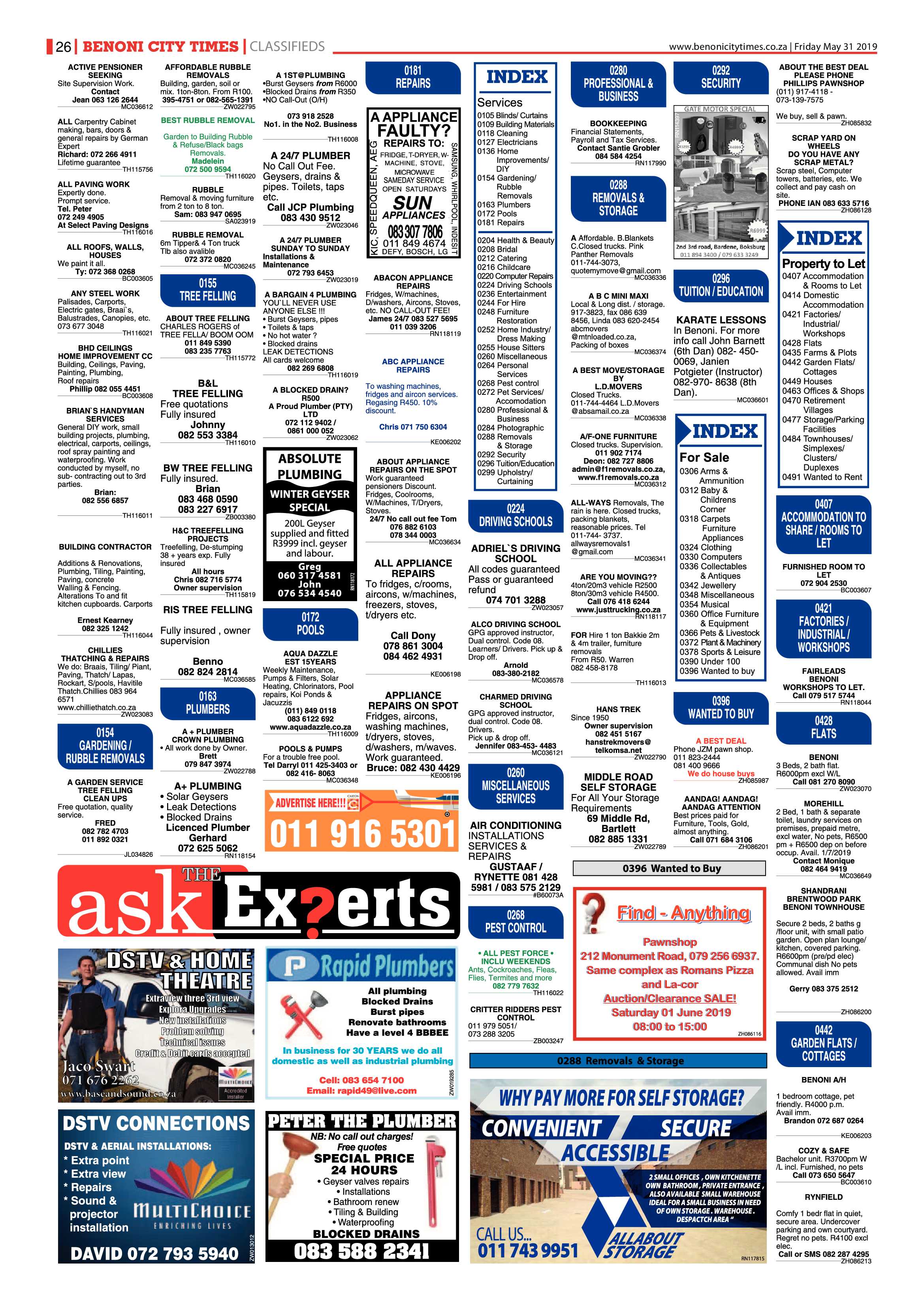 Benoni City Times 30 May 2019 page 26