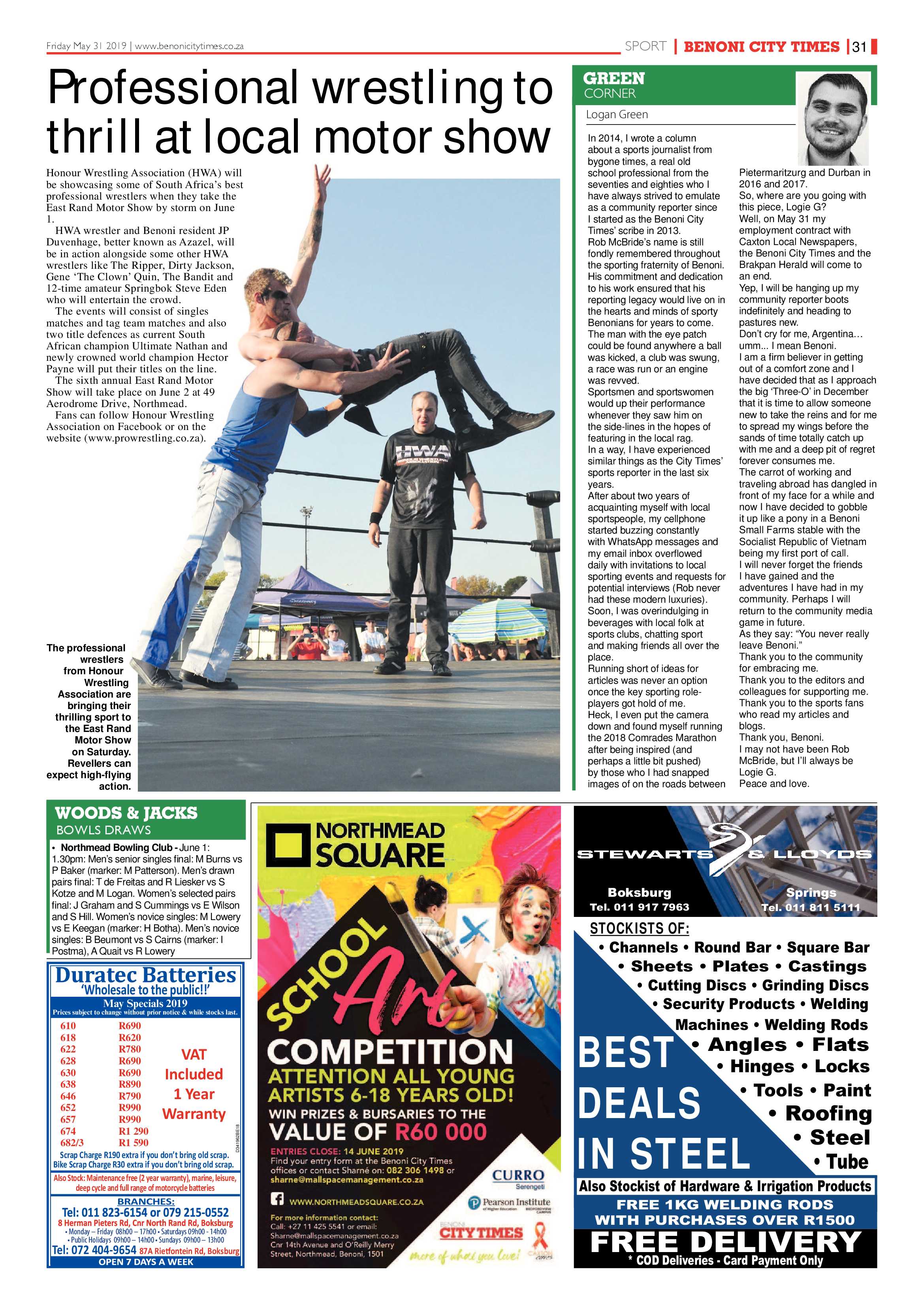 Benoni City Times 30 May 2019 page 31