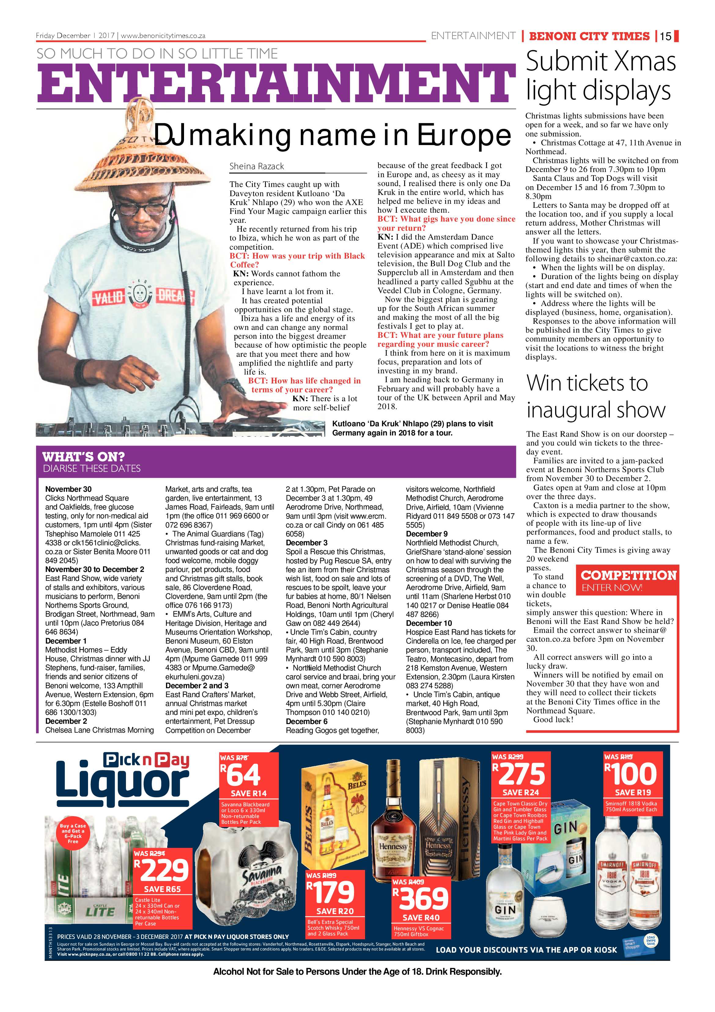 Benoni City Times 30 November 2017 page 17