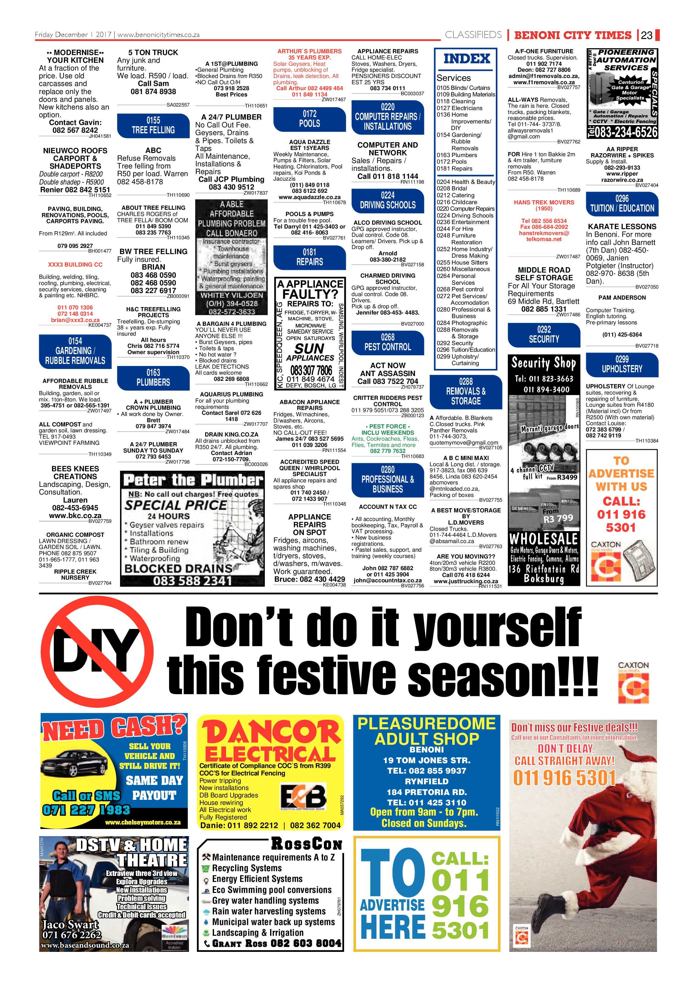 Benoni City Times 30 November 2017 page 25