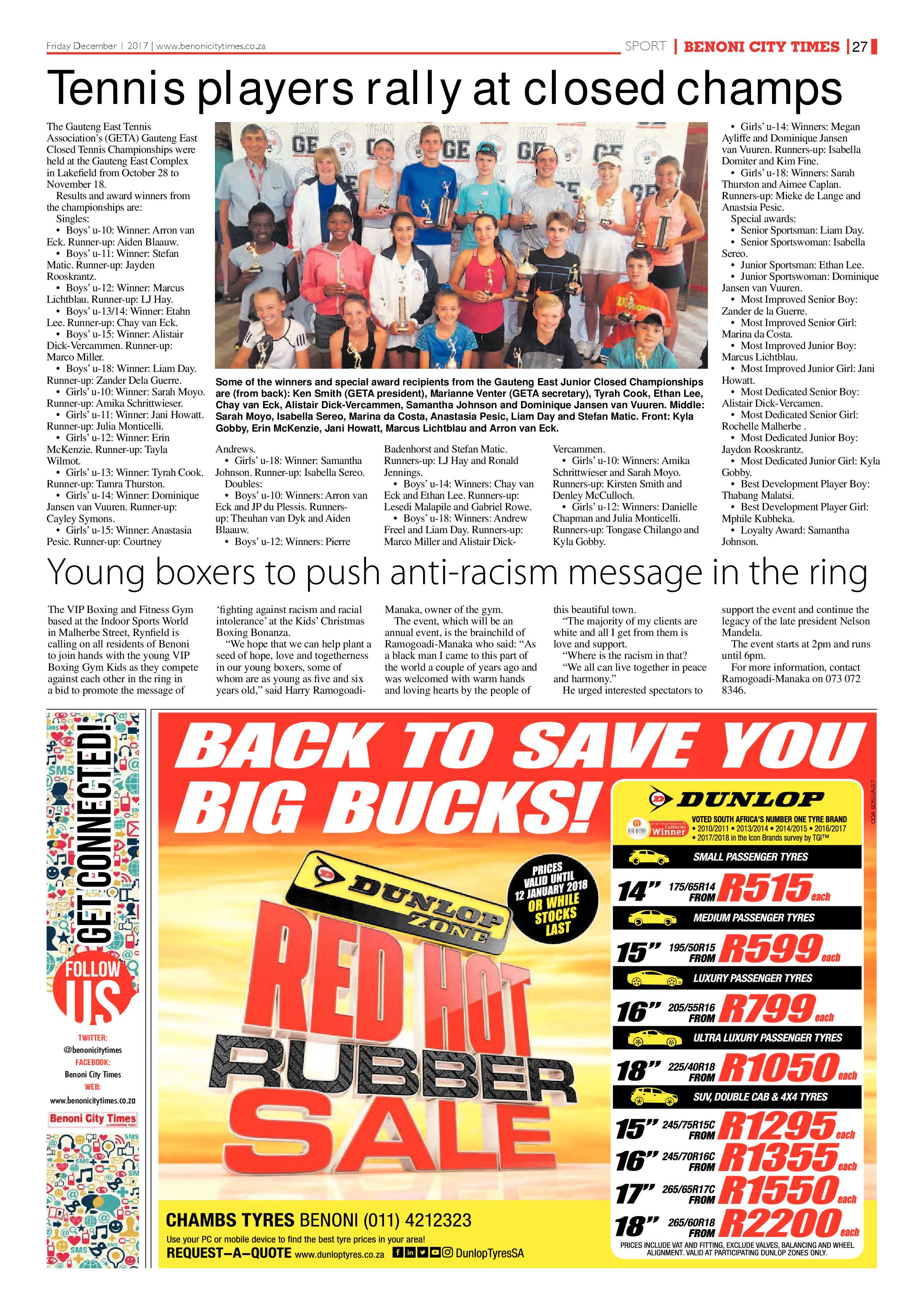 Benoni City Times 30 November 2017 page 29