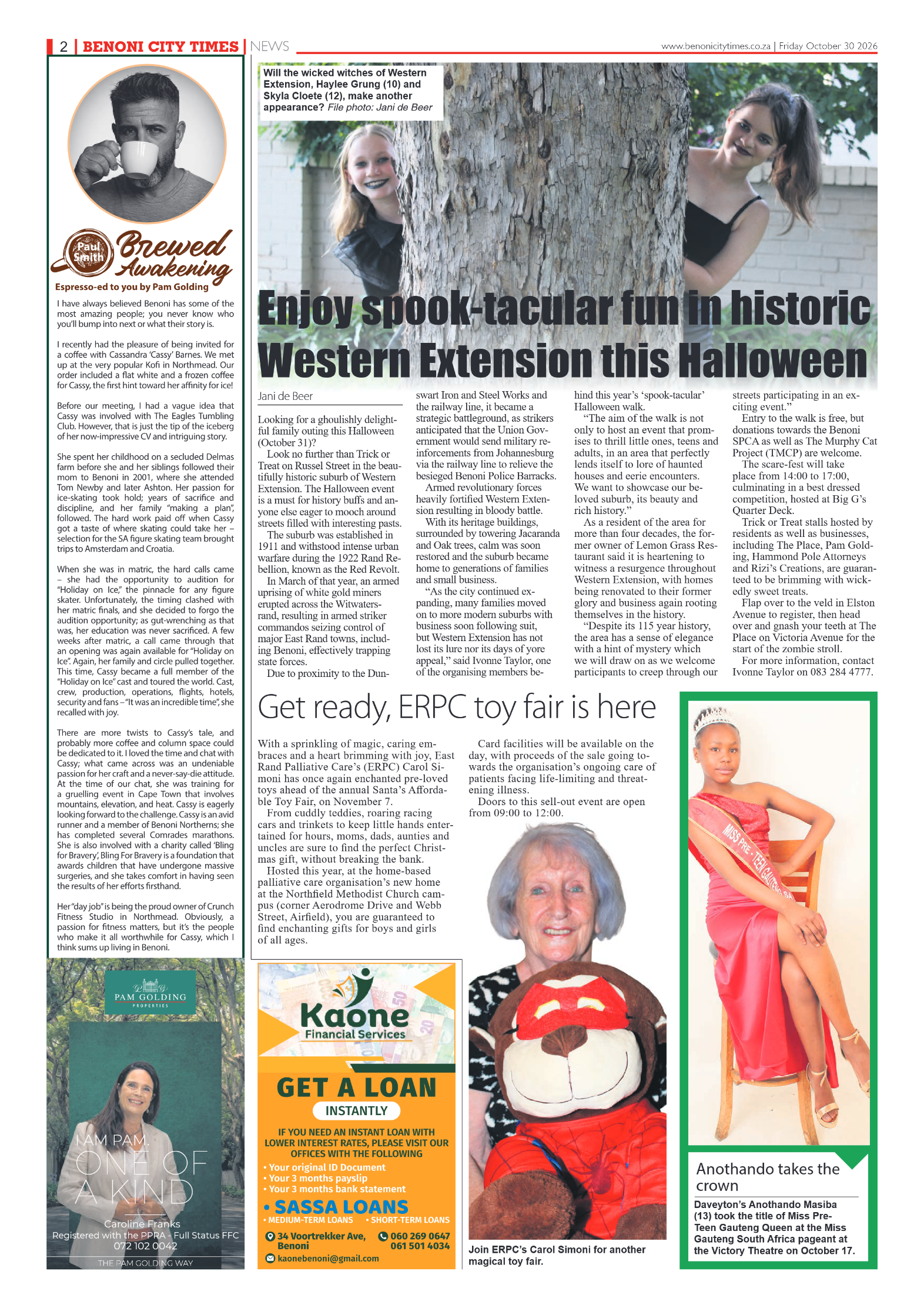 Benoni City Times 30 October 2026 page 2
