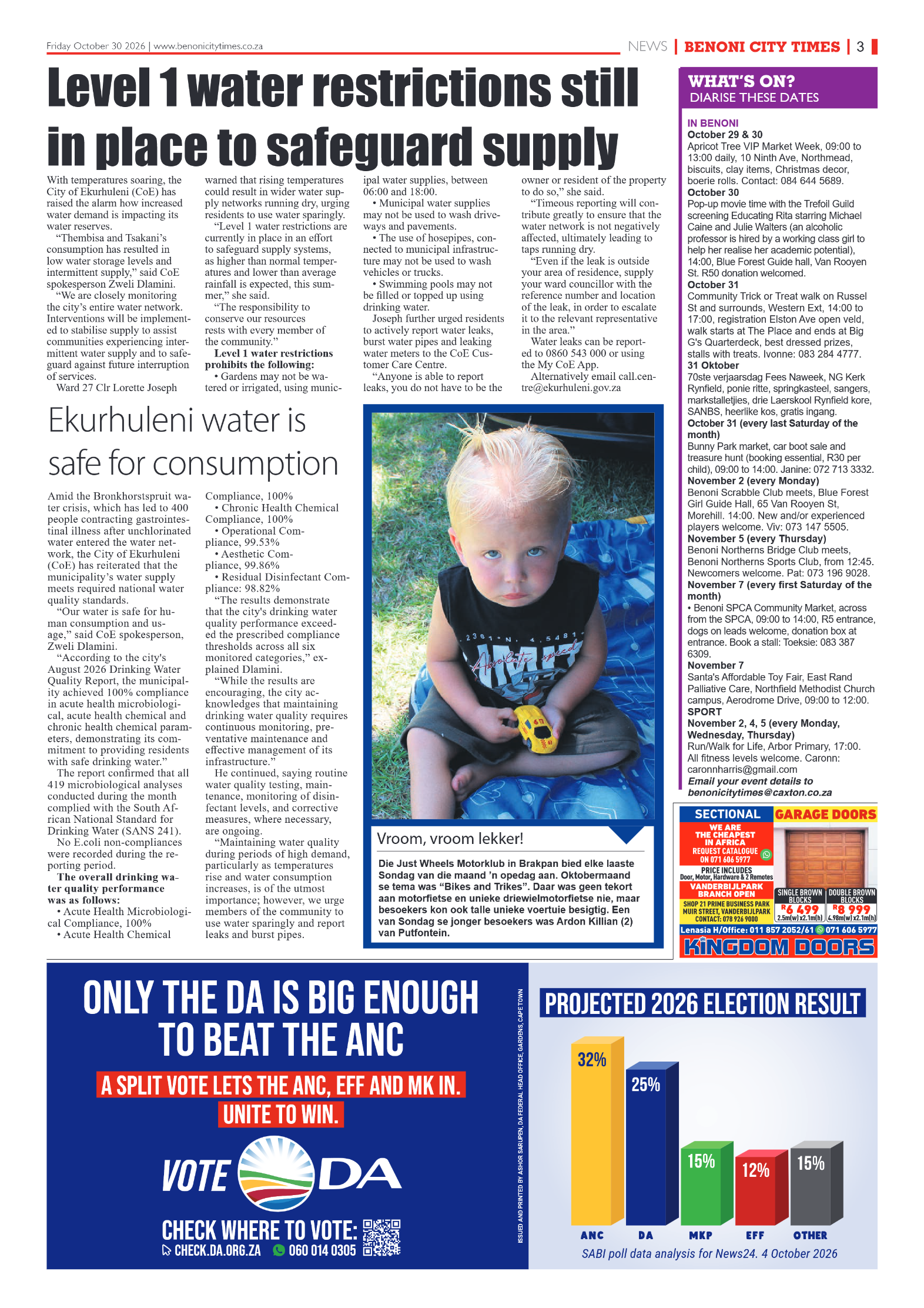 Benoni City Times 30 October 2026 page 3