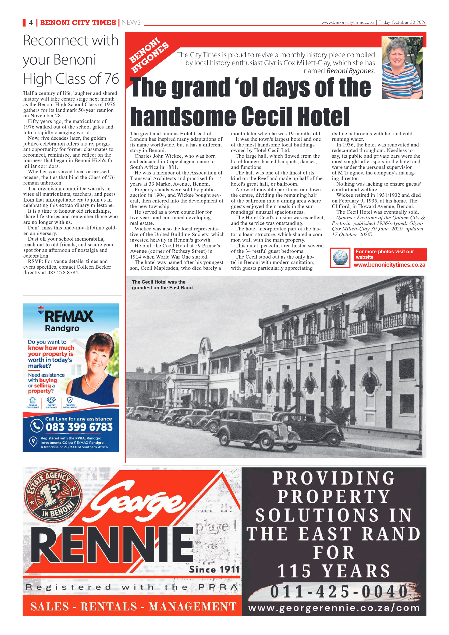 Benoni City Times 30 October 2026 page 4