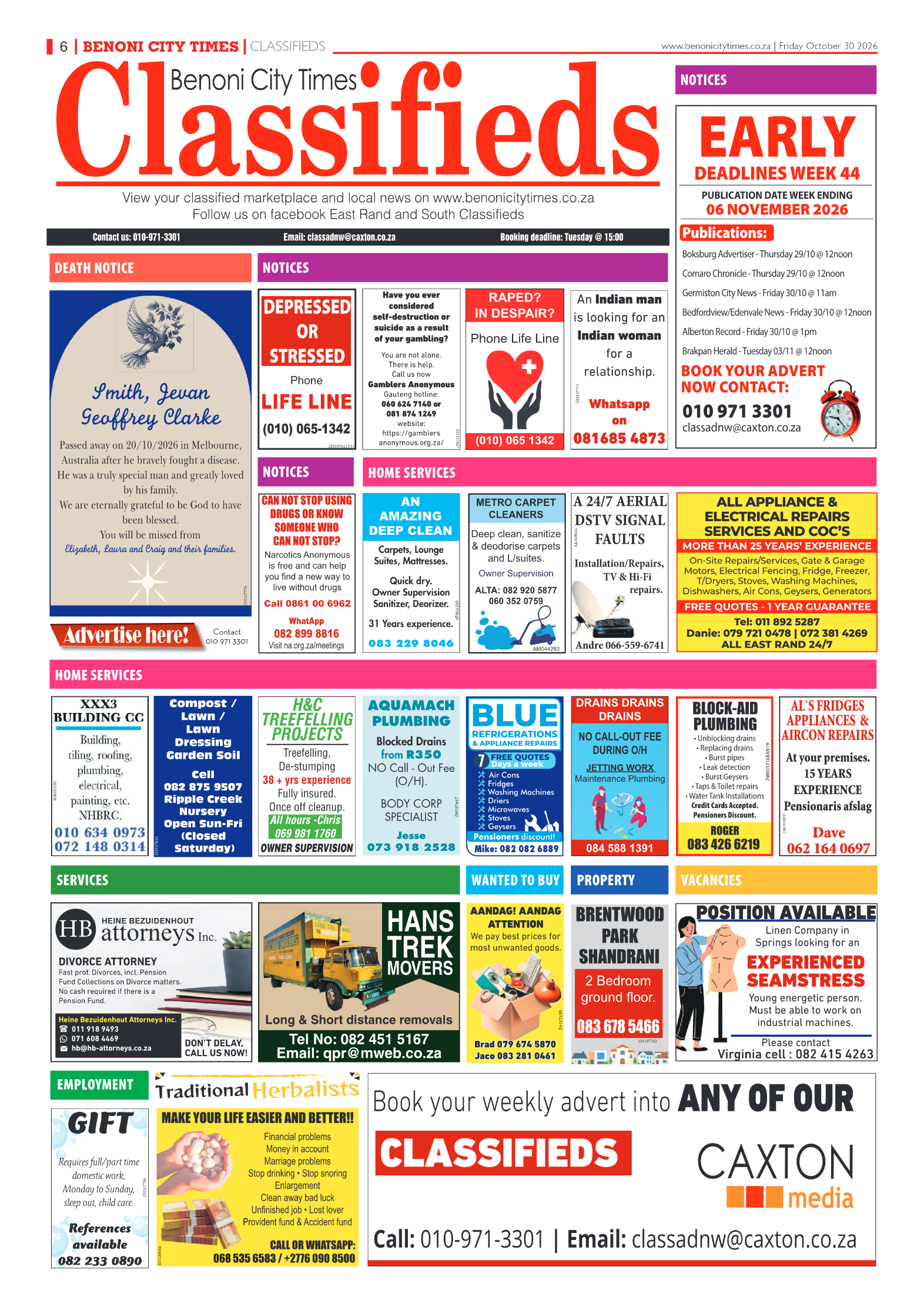 Benoni City Times 30 October 2026 page 6