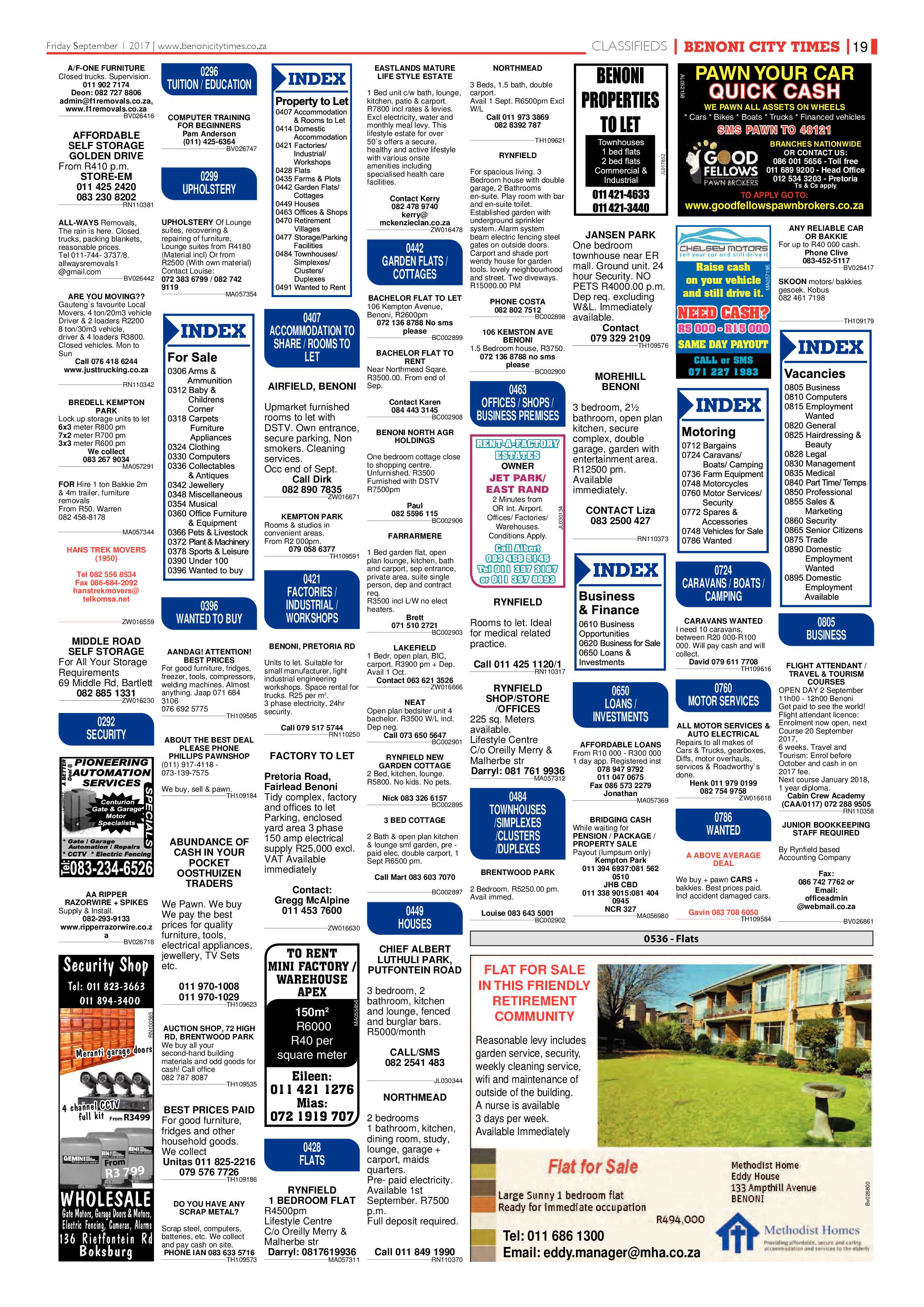 Benoni City Times 31 August 2017 page 19