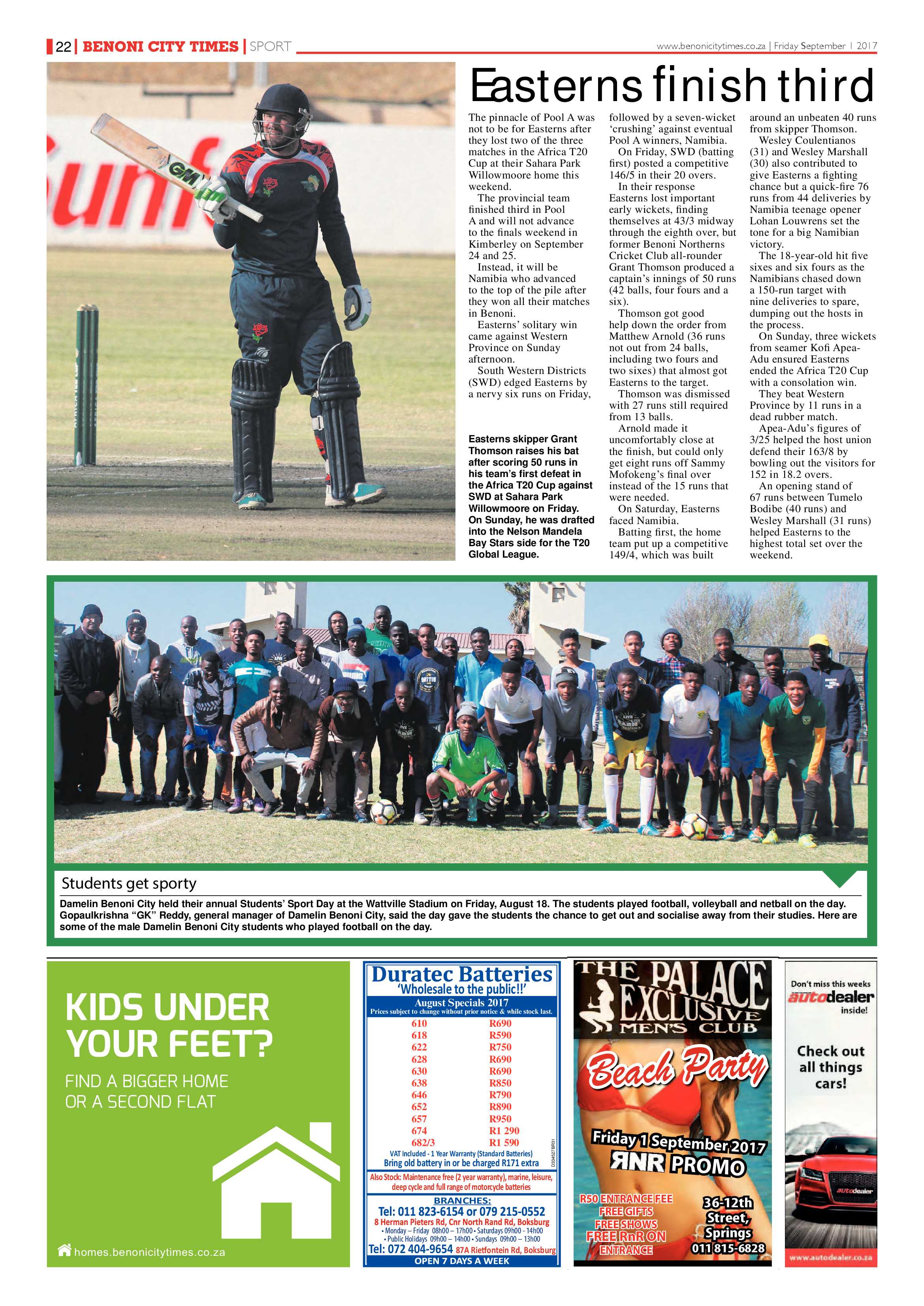 Benoni City Times 31 August 2017 page 22