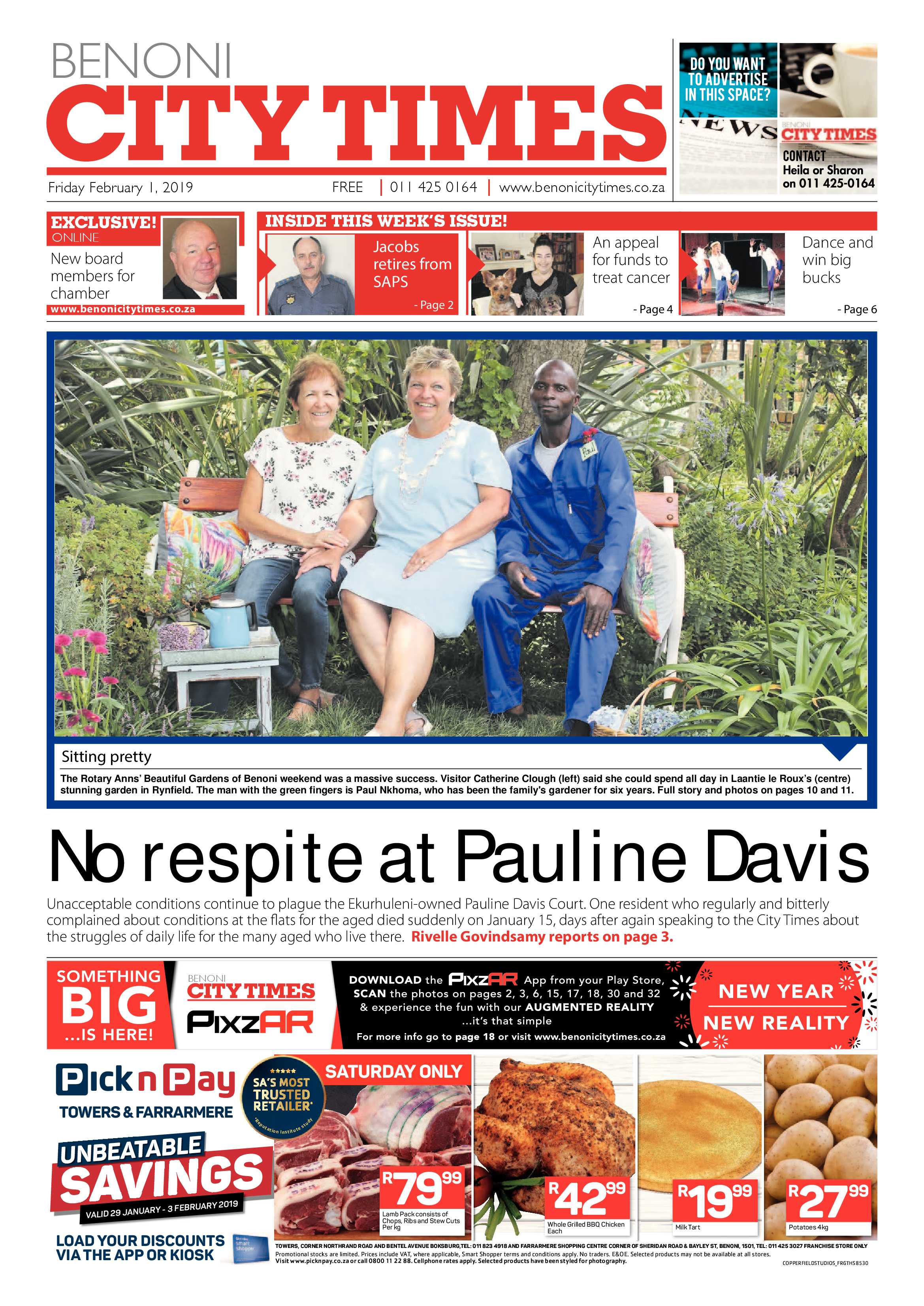 Benoni City Times 31 January 2019 page 1