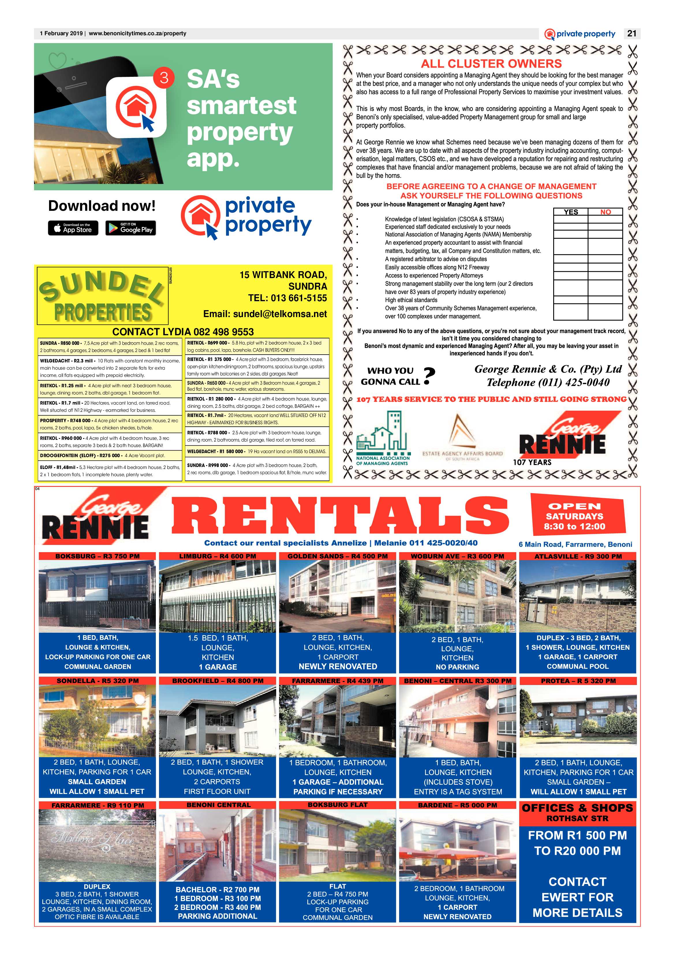 Benoni City Times 31 January 2019 page 21