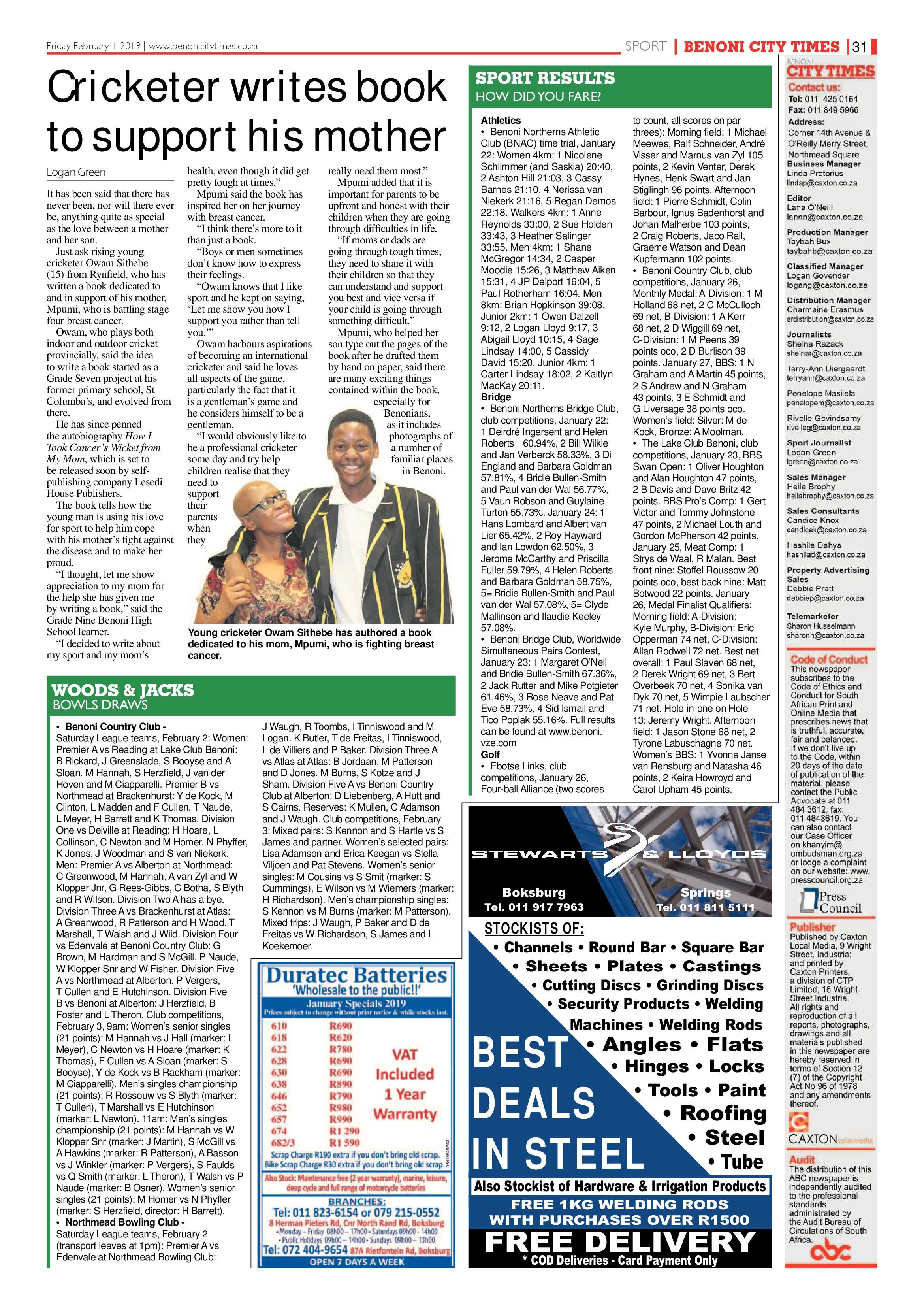Benoni City Times 31 January 2019 page 31