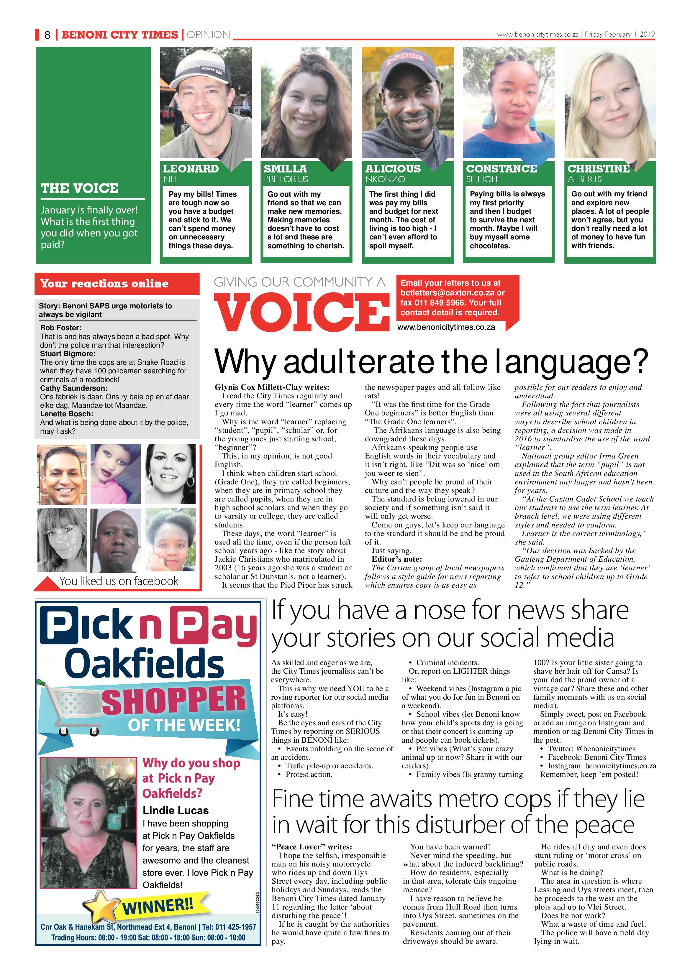 Benoni City Times 31 January 2019 page 8