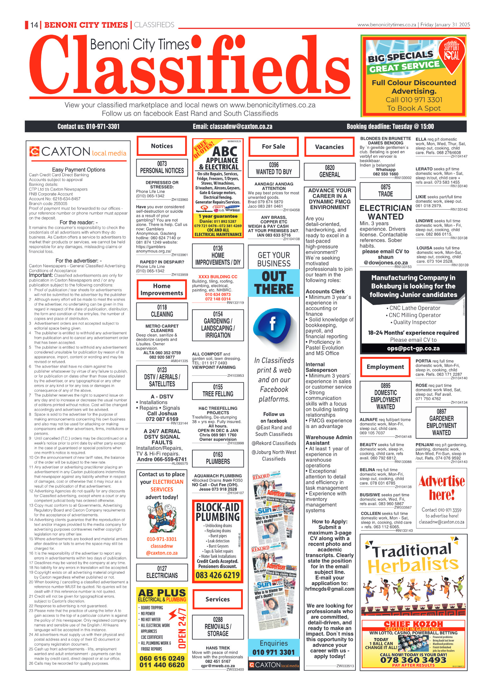 Benoni City Times 31 January 2025 page 14