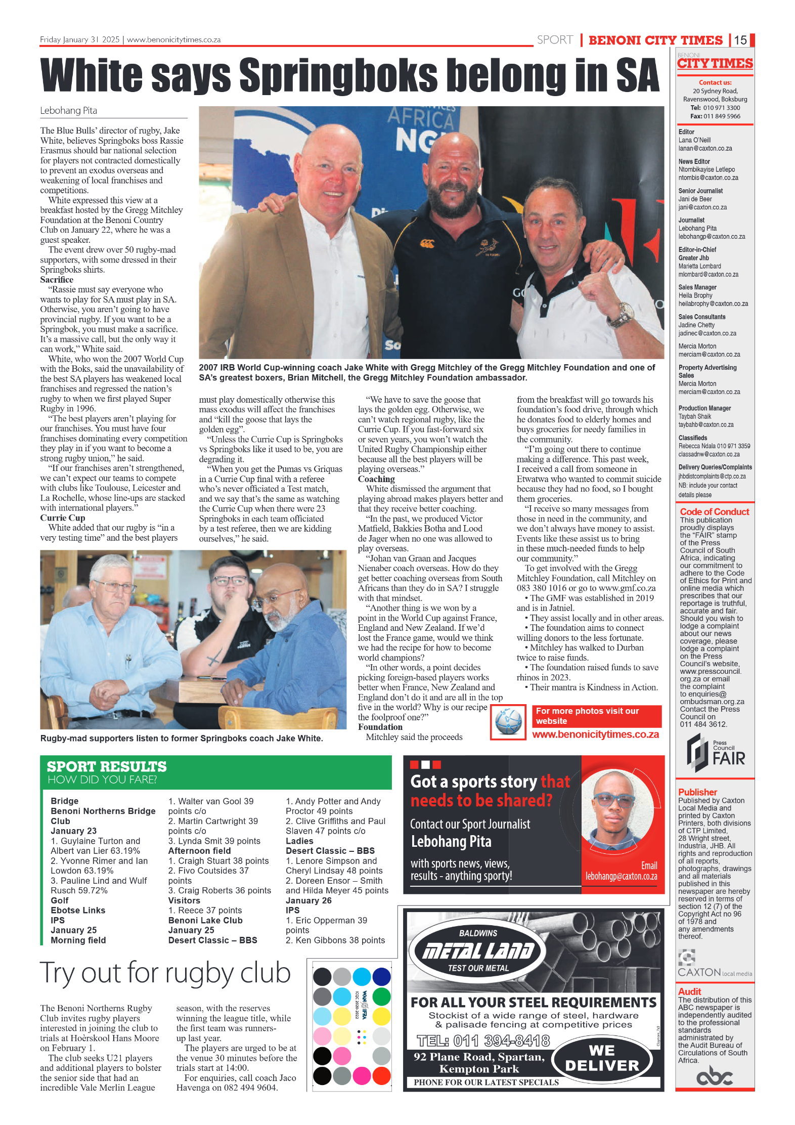 Benoni City Times 31 January 2025 page 15