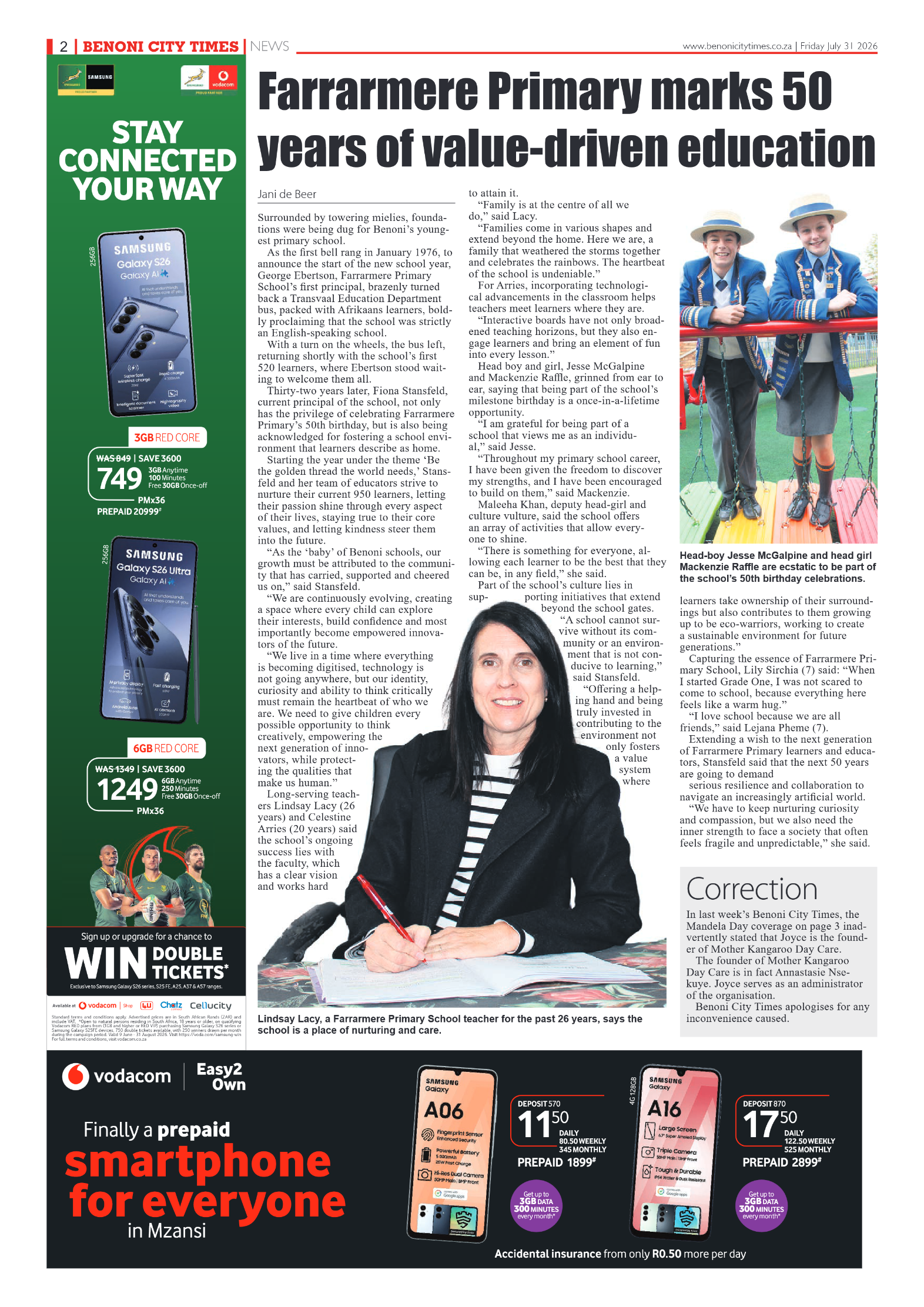 Benoni City Times 31 July 2026 page 2
