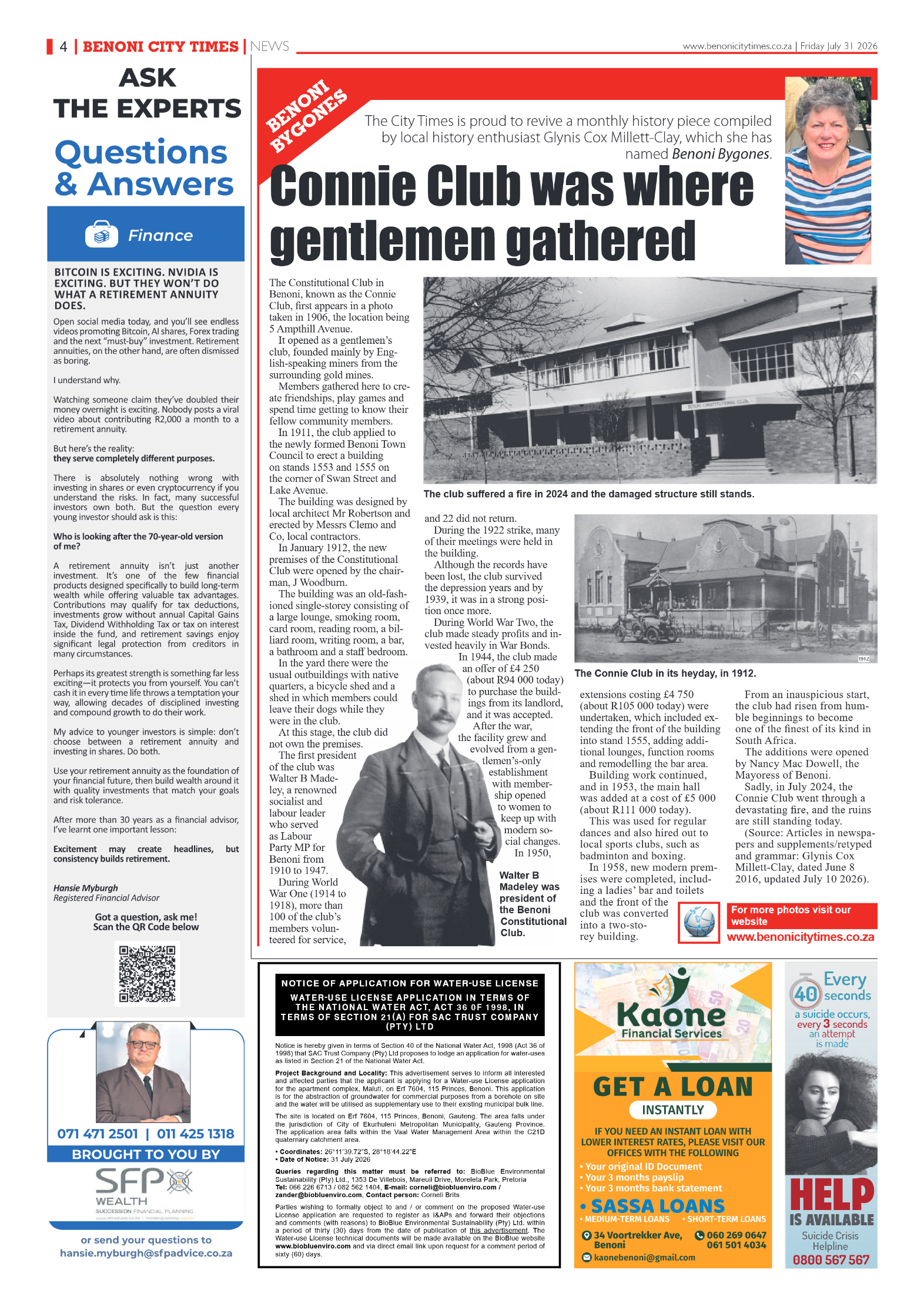 Benoni City Times 31 July 2026 page 4