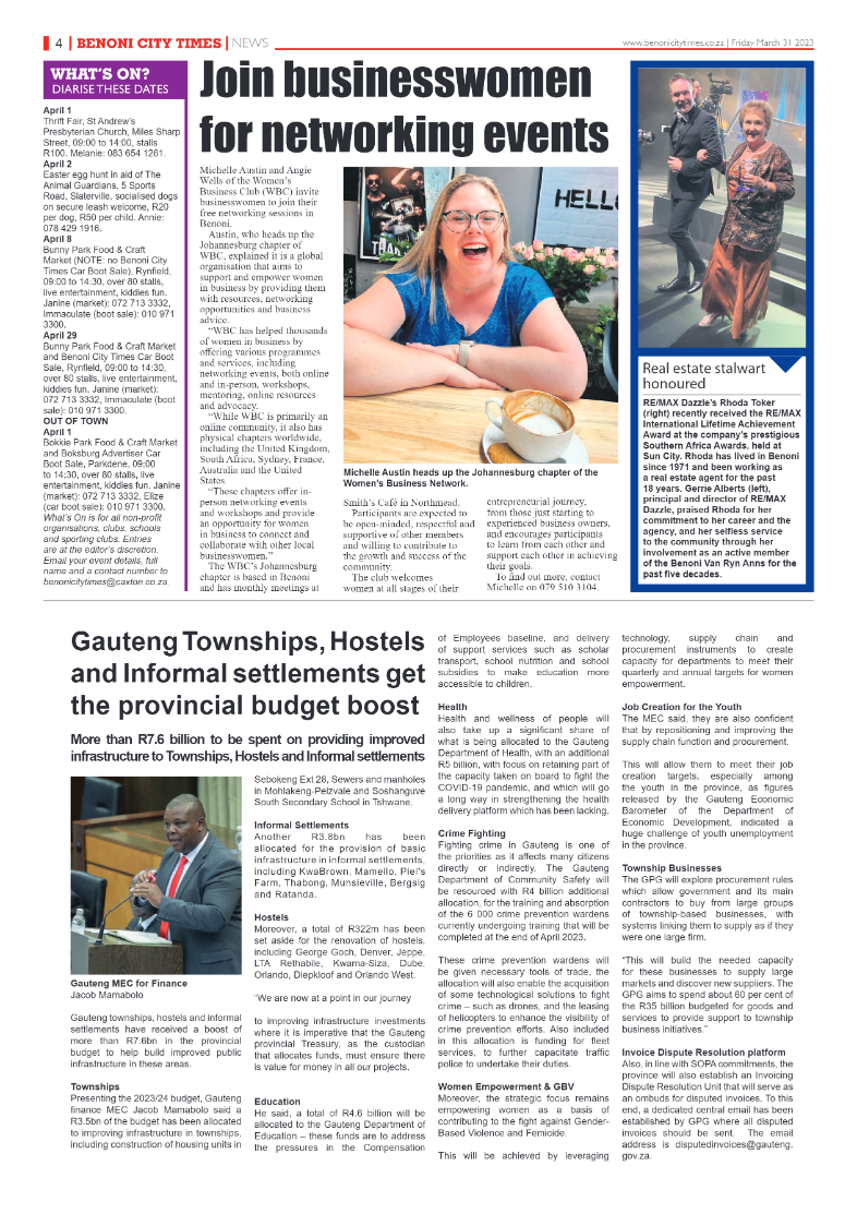 Benoni City Times 31 March 2023 page 4