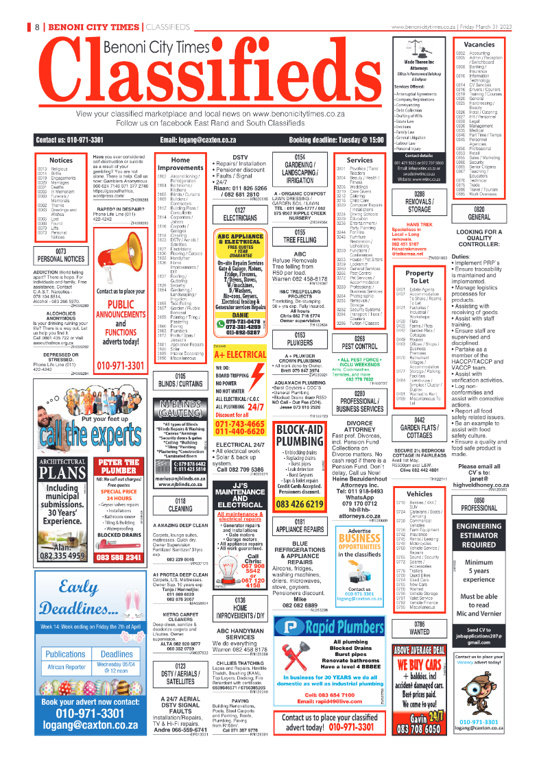 Benoni City Times 31 March 2023 page 8