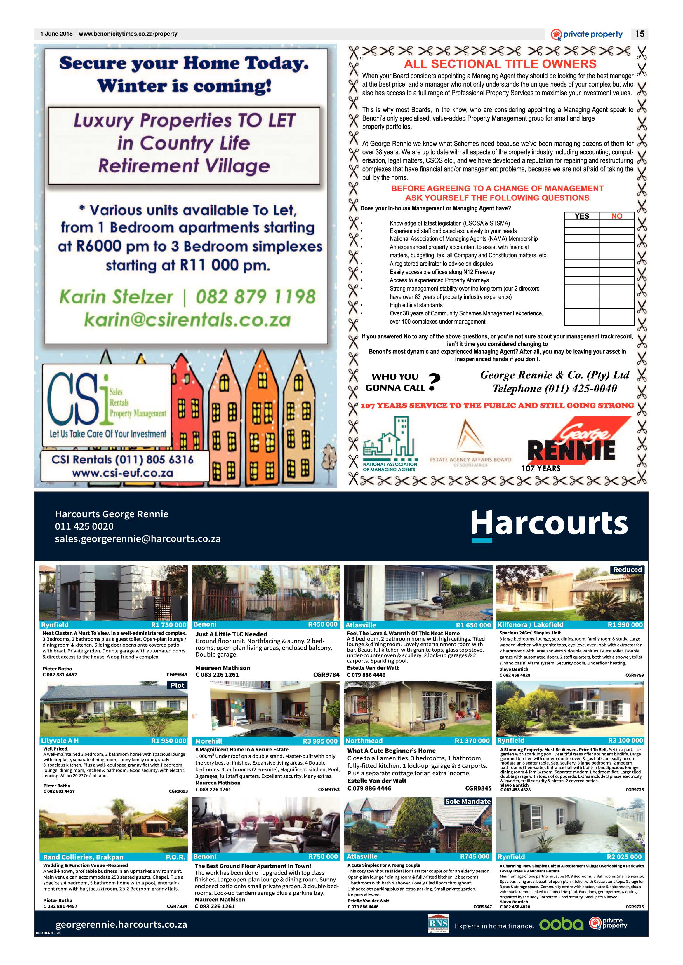 Benoni City Times 31 May 2018 page 15
