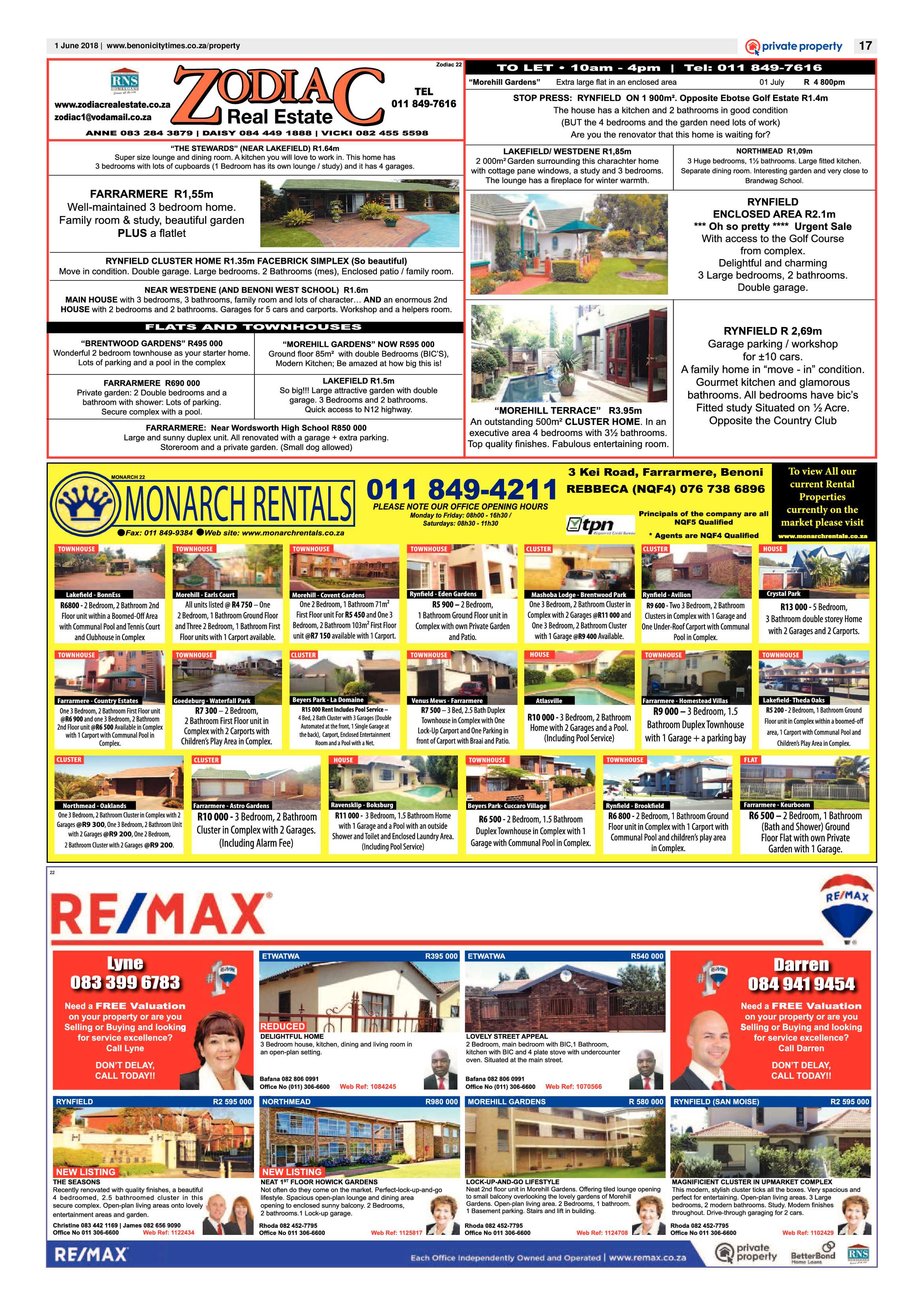 Benoni City Times 31 May 2018 page 17
