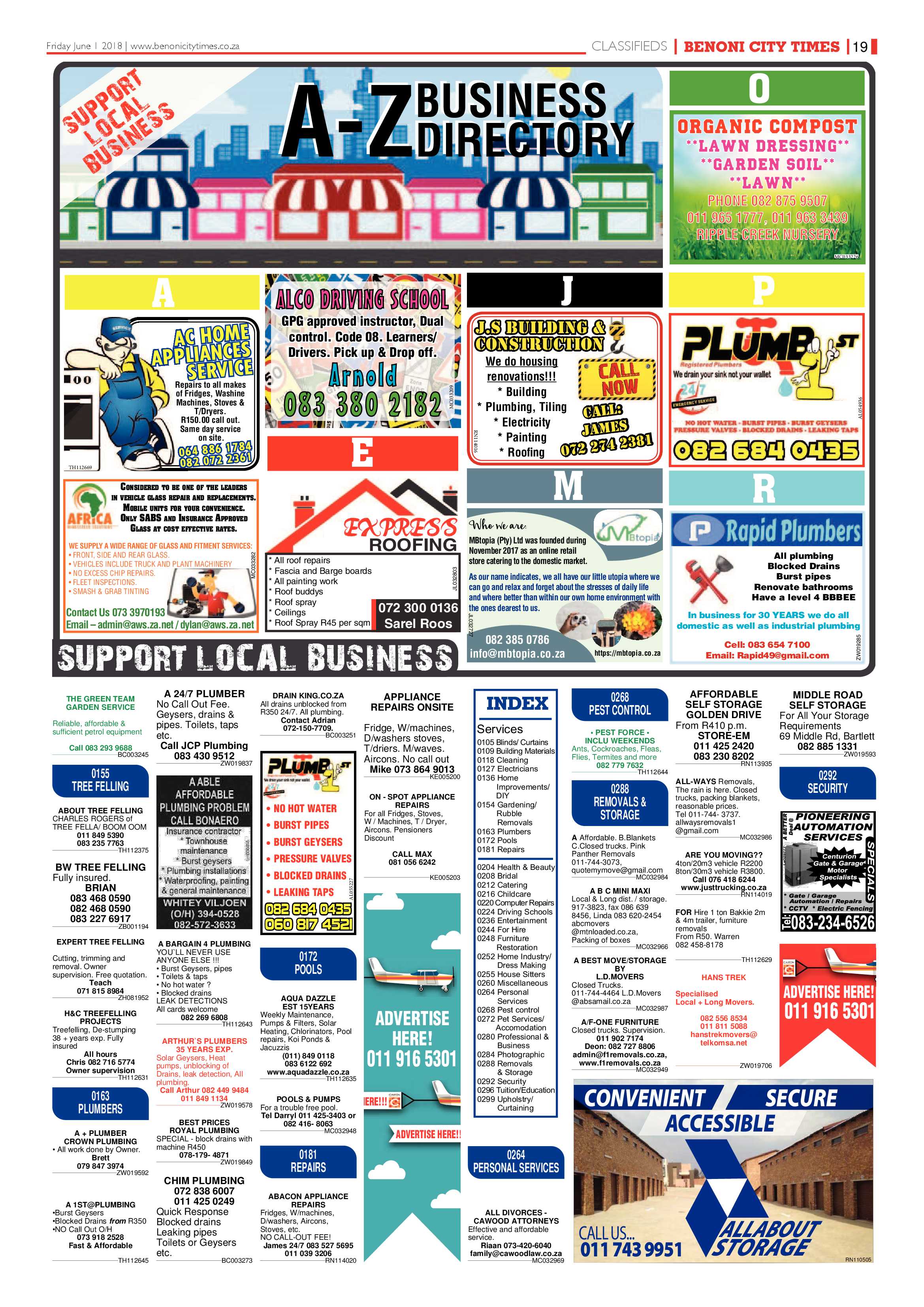 Benoni City Times 31 May 2018 page 19