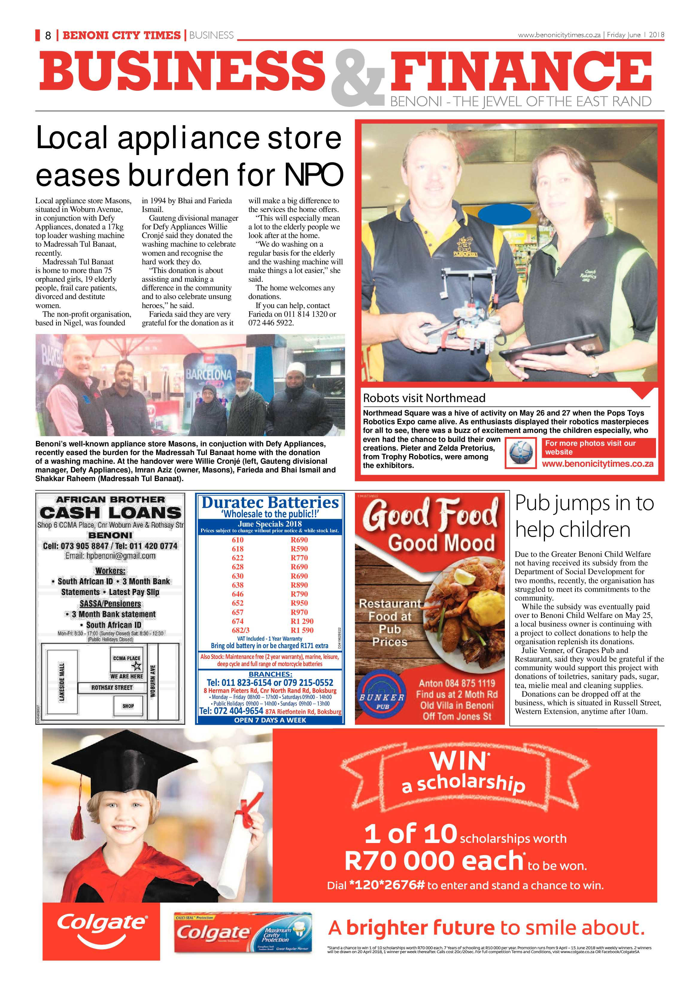 Benoni City Times 31 May 2018 page 8