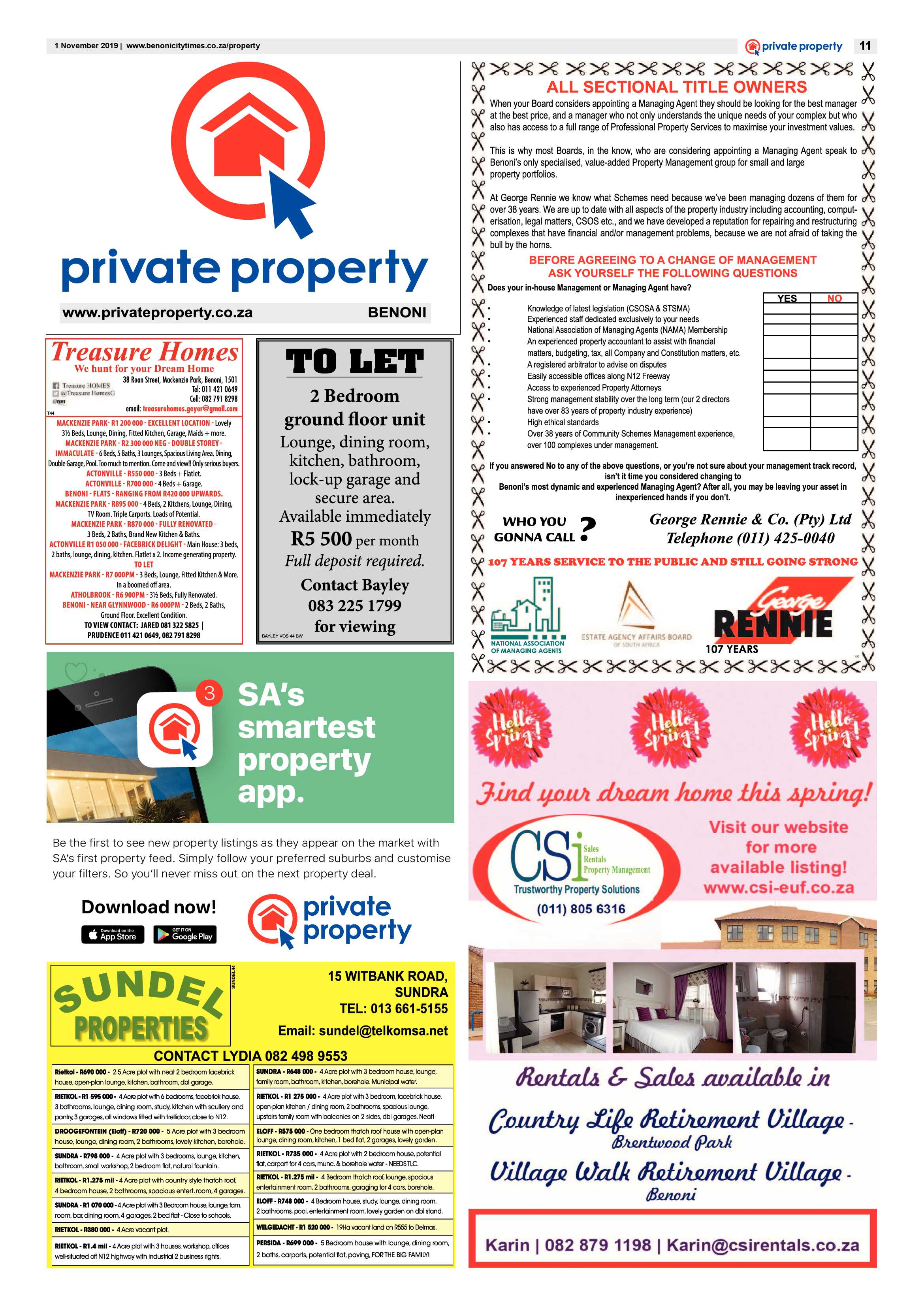 Benoni City Times 31 October 2019 page 11