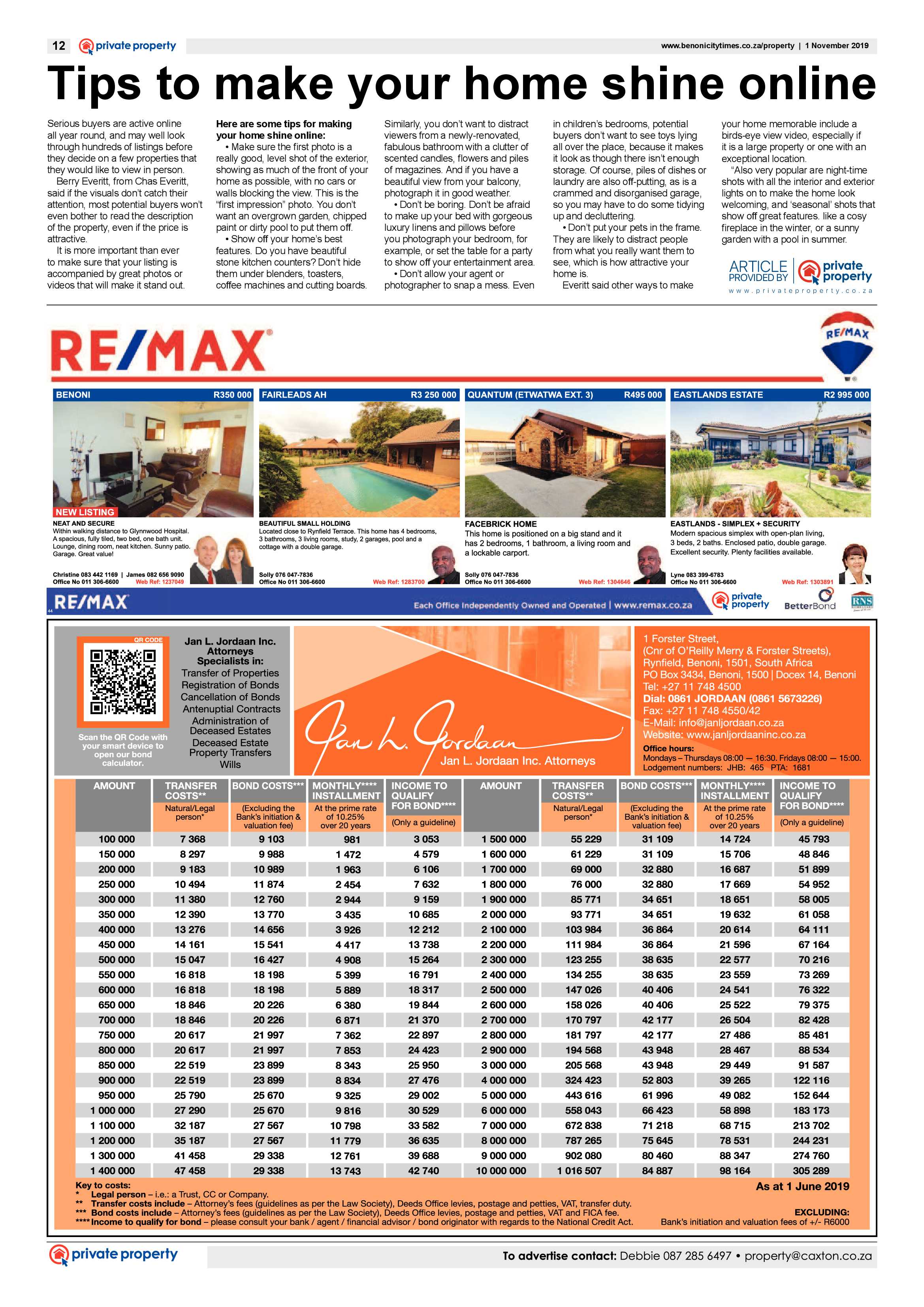 Benoni City Times 31 October 2019 page 12