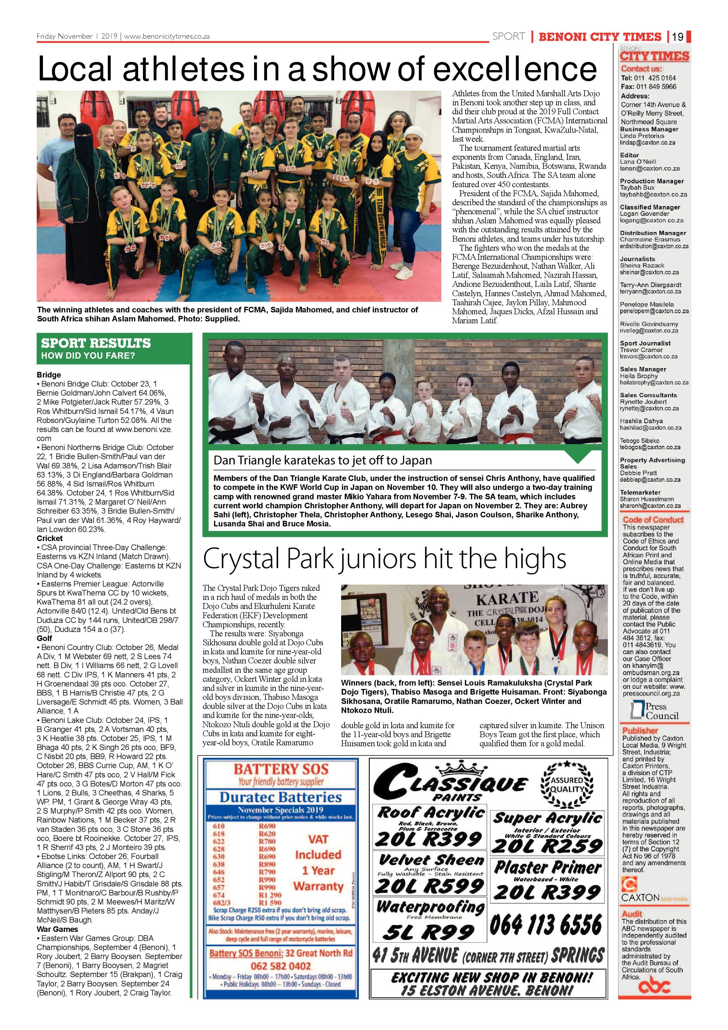 Benoni City Times 31 October 2019 page 19