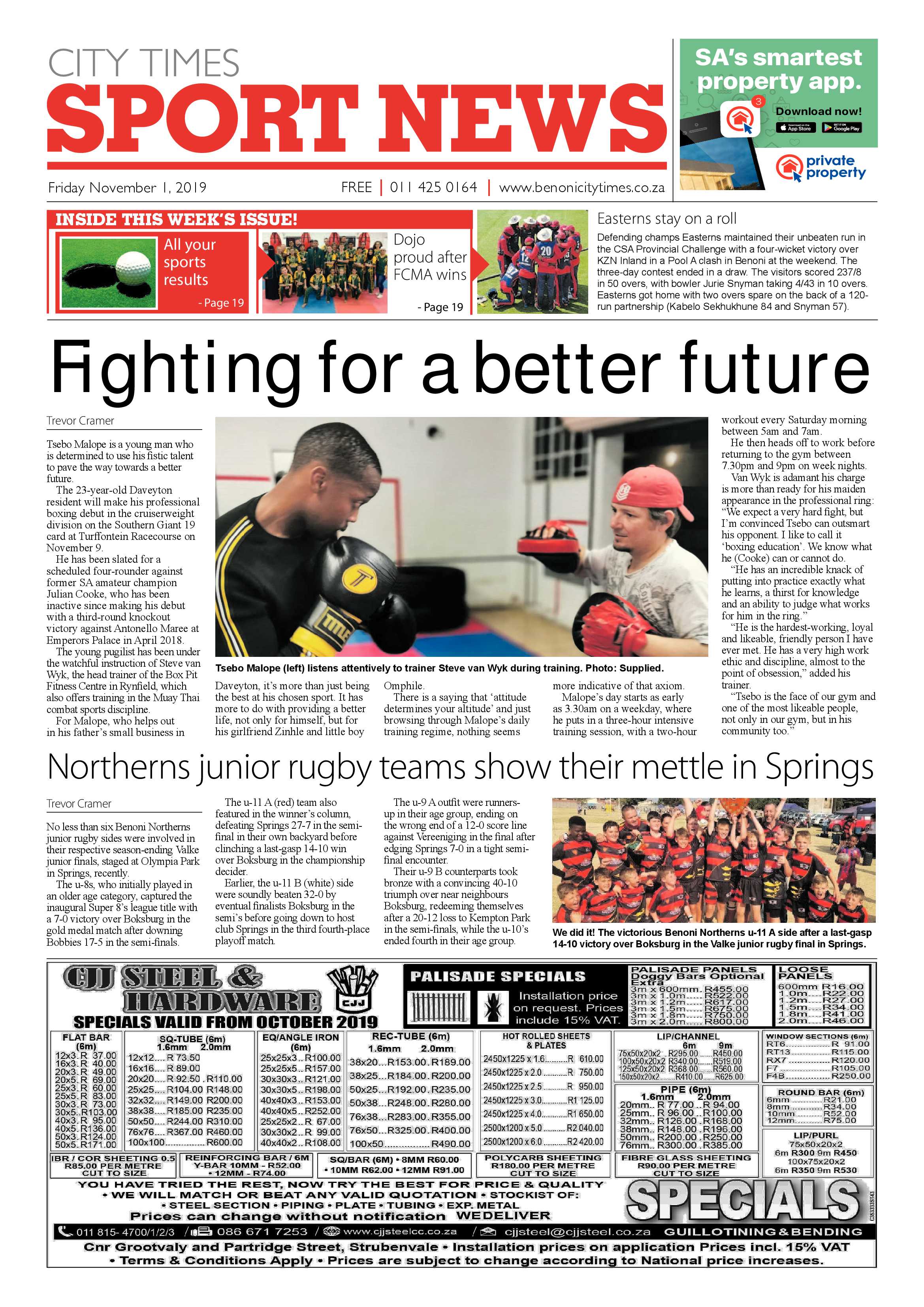 Benoni City Times 31 October 2019 page 20