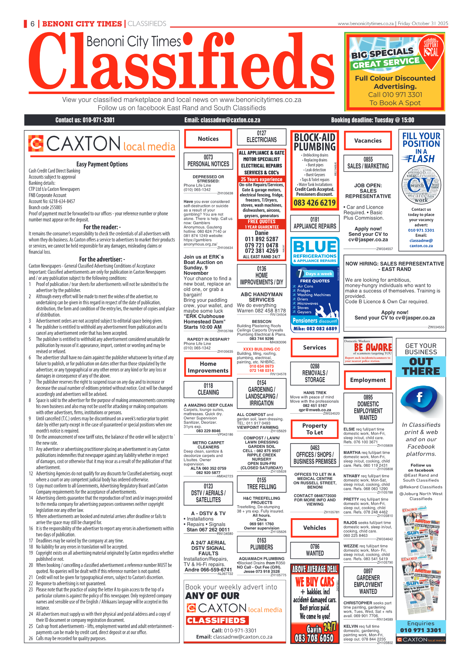 Benoni City Times 31 October 2025 page 6