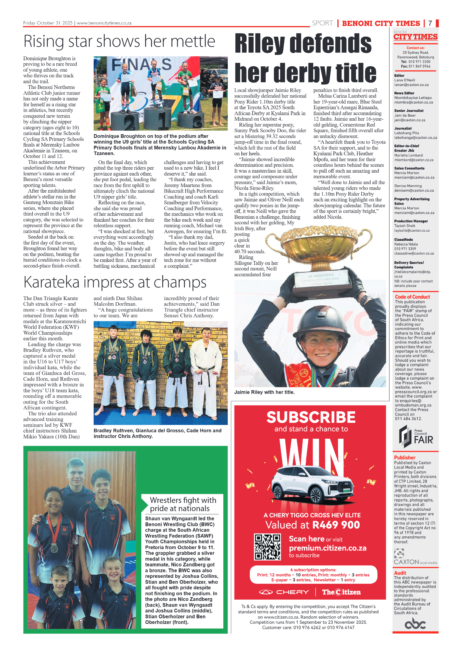 Benoni City Times 31 October 2025 page 7