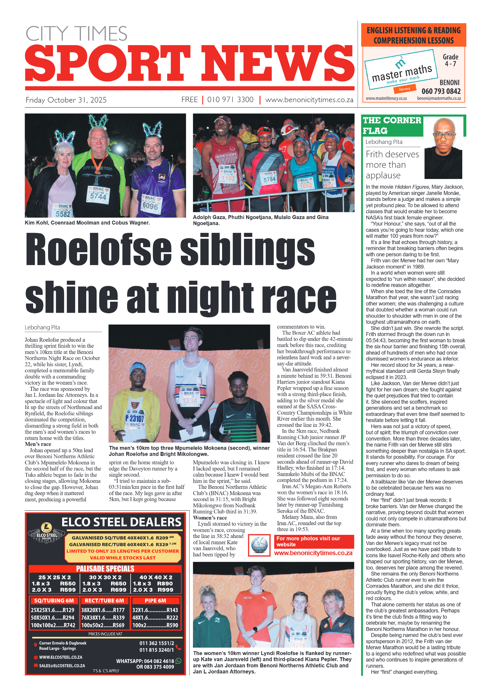 Benoni City Times 31 October 2025 page 8