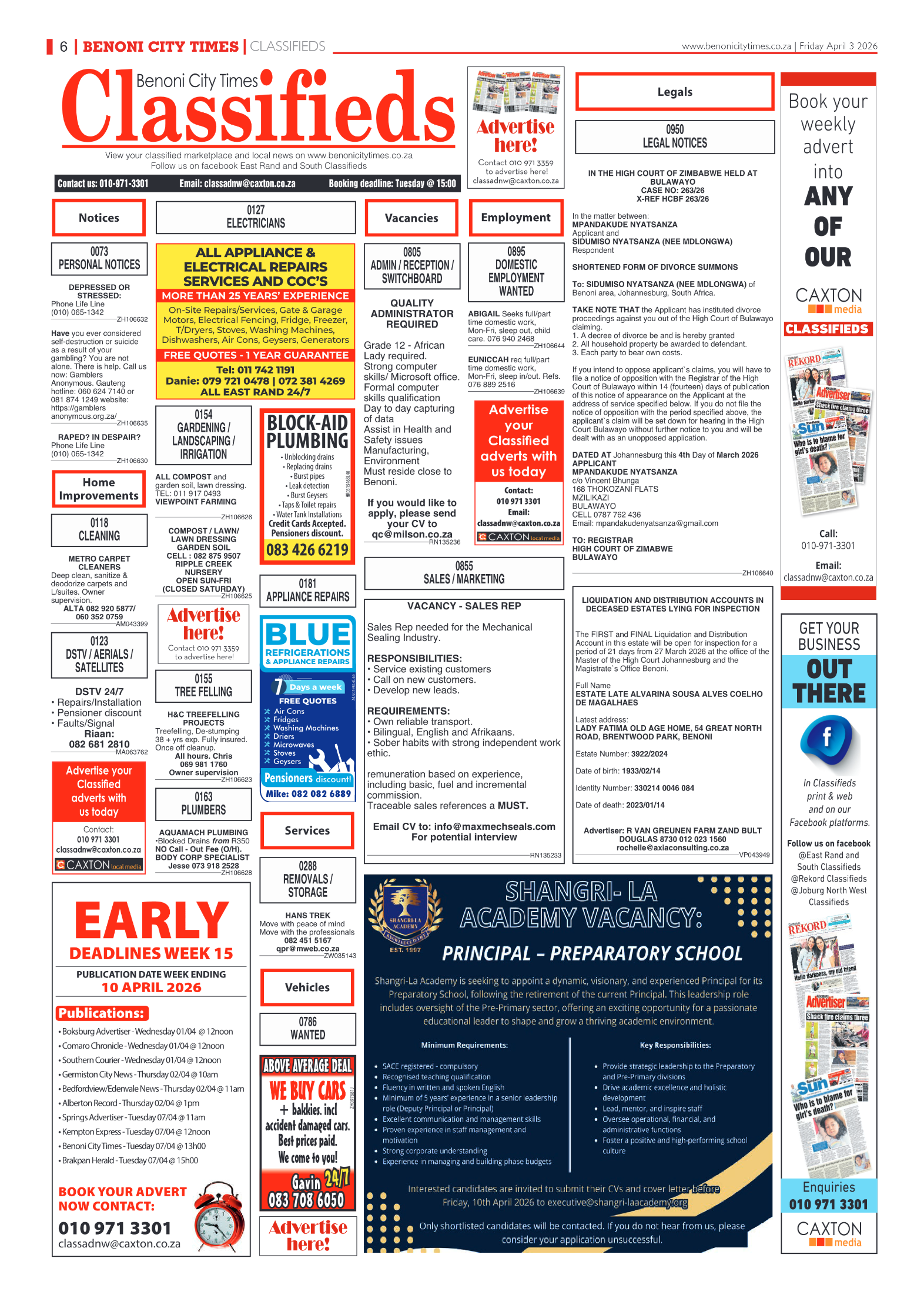 Benoni City Times 3 April 2026 page 6