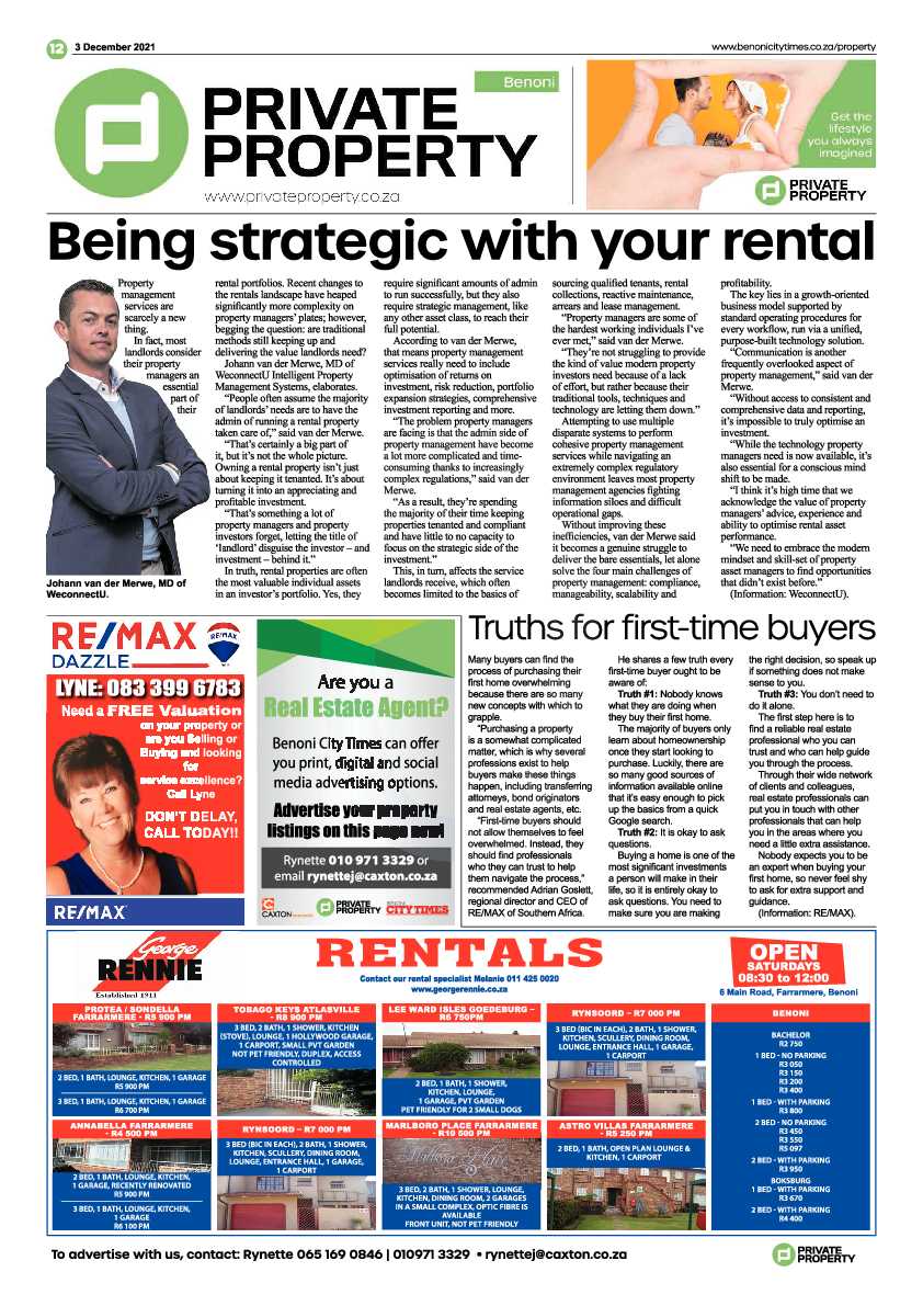 Benoni City Times 3 December 2021 page 12