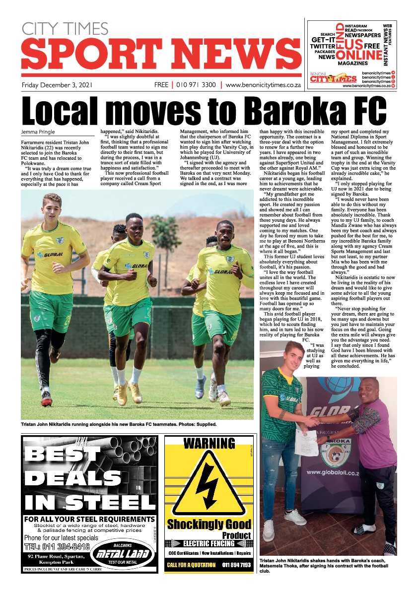 Benoni City Times 3 December 2021 page 16