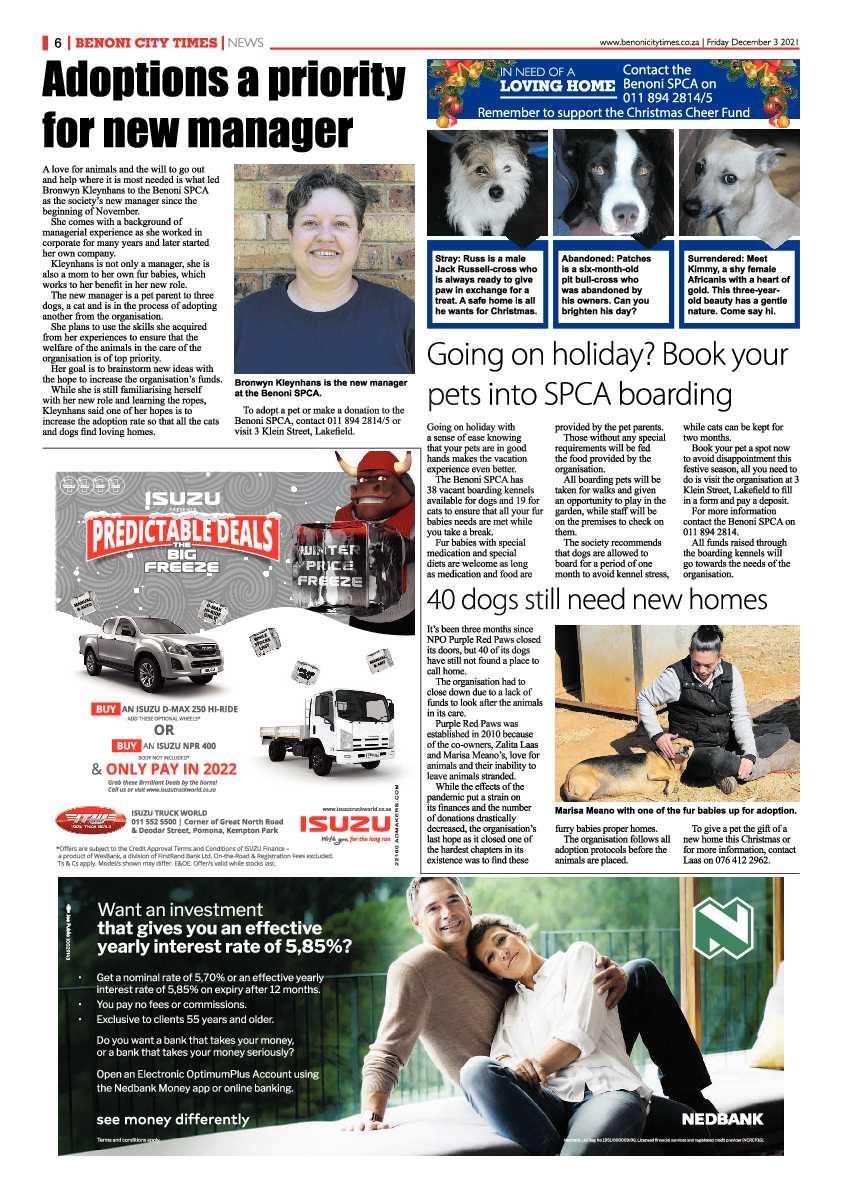 Benoni City Times 3 December 2021 page 6
