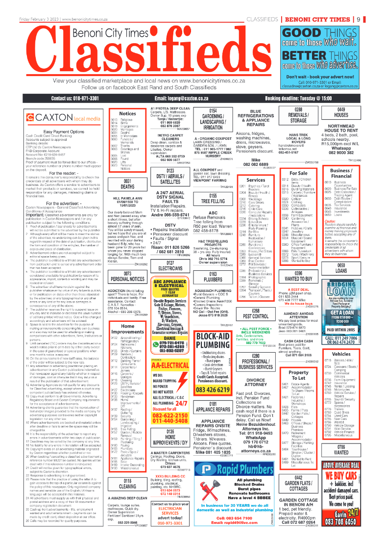Benoni City Times 3 February 2023 page 9