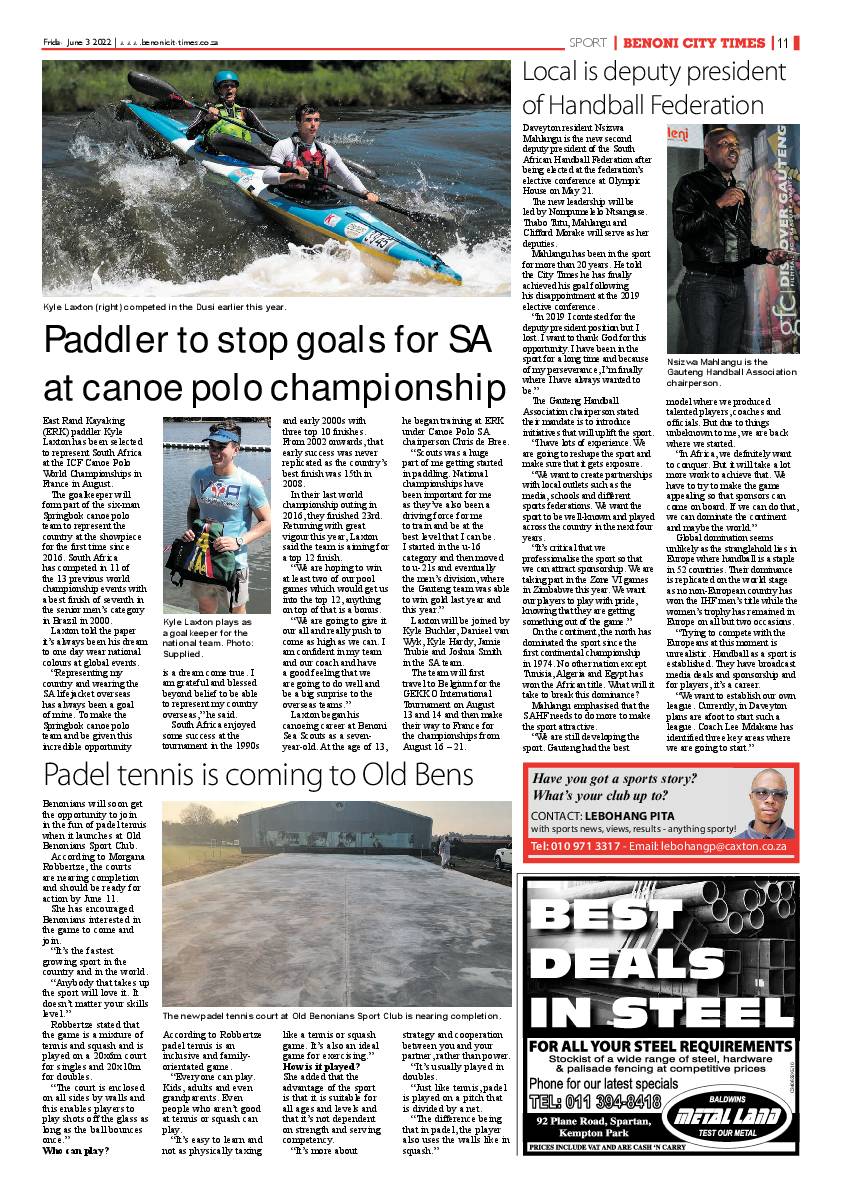 Benoni City Times 3 June 2022 page 11