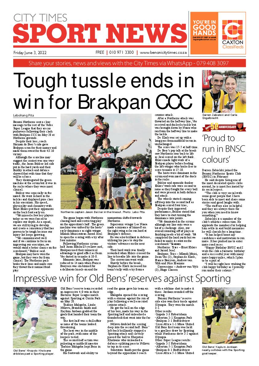 Benoni City Times 3 June 2022 page 12