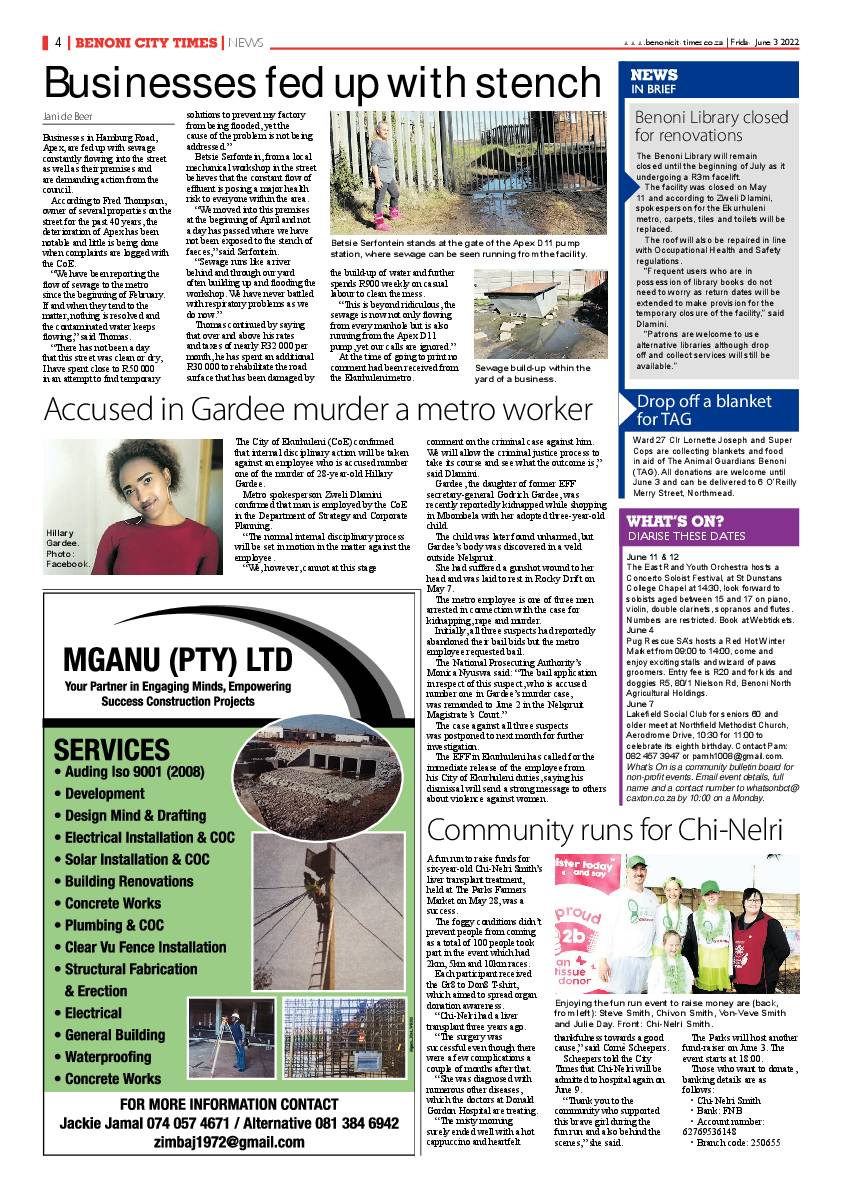 Benoni City Times 3 June 2022 page 4