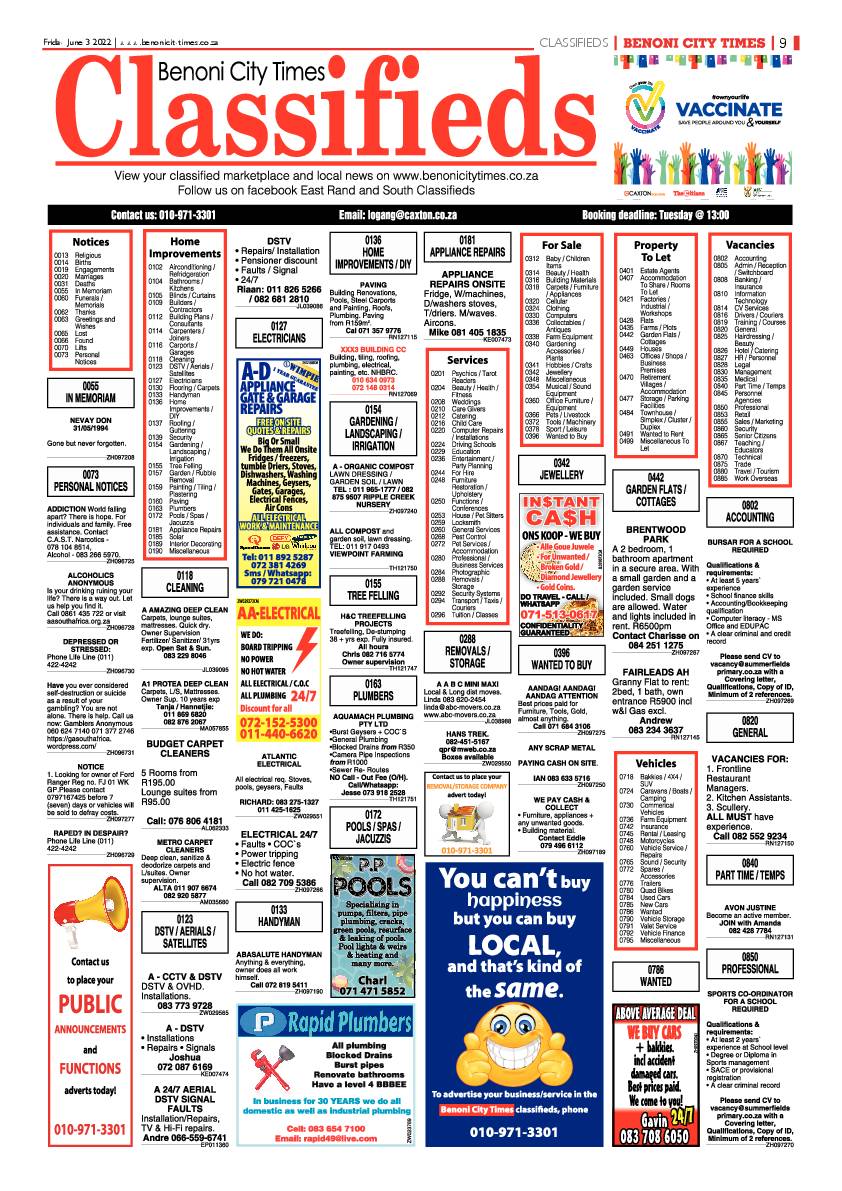 Benoni City Times 3 June 2022 page 9
