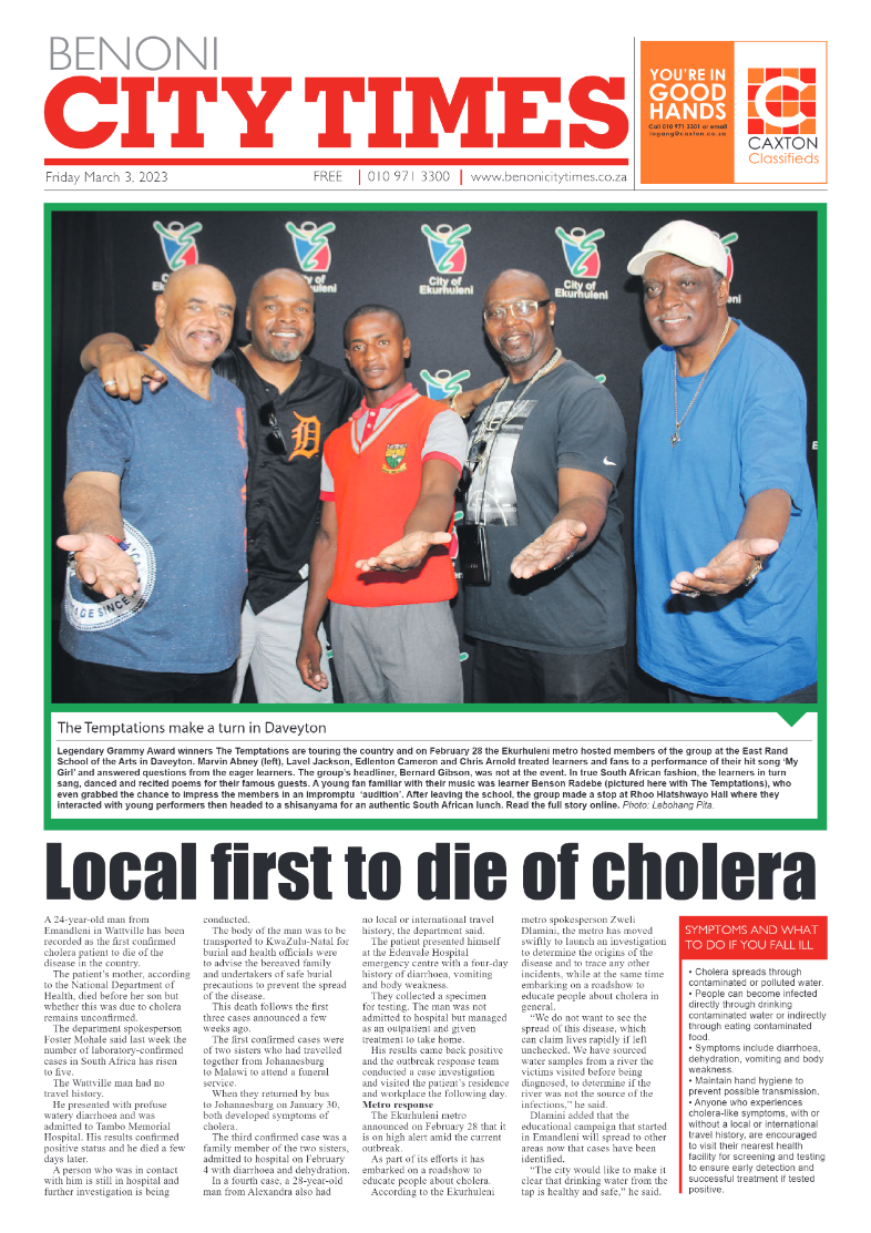 Benoni City Times 3 March 2023 page 1