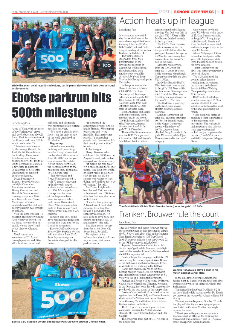 Benoni City Times 3 November 2023 page 19