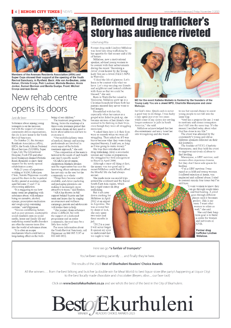 Benoni City Times 3 November 2023 page 4